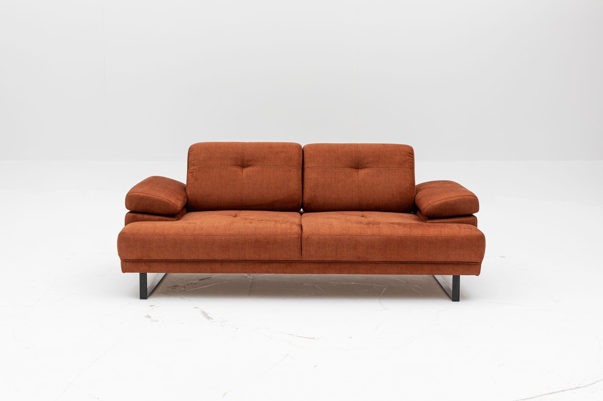 Mustang Orange Two-Seater Sofa Bed