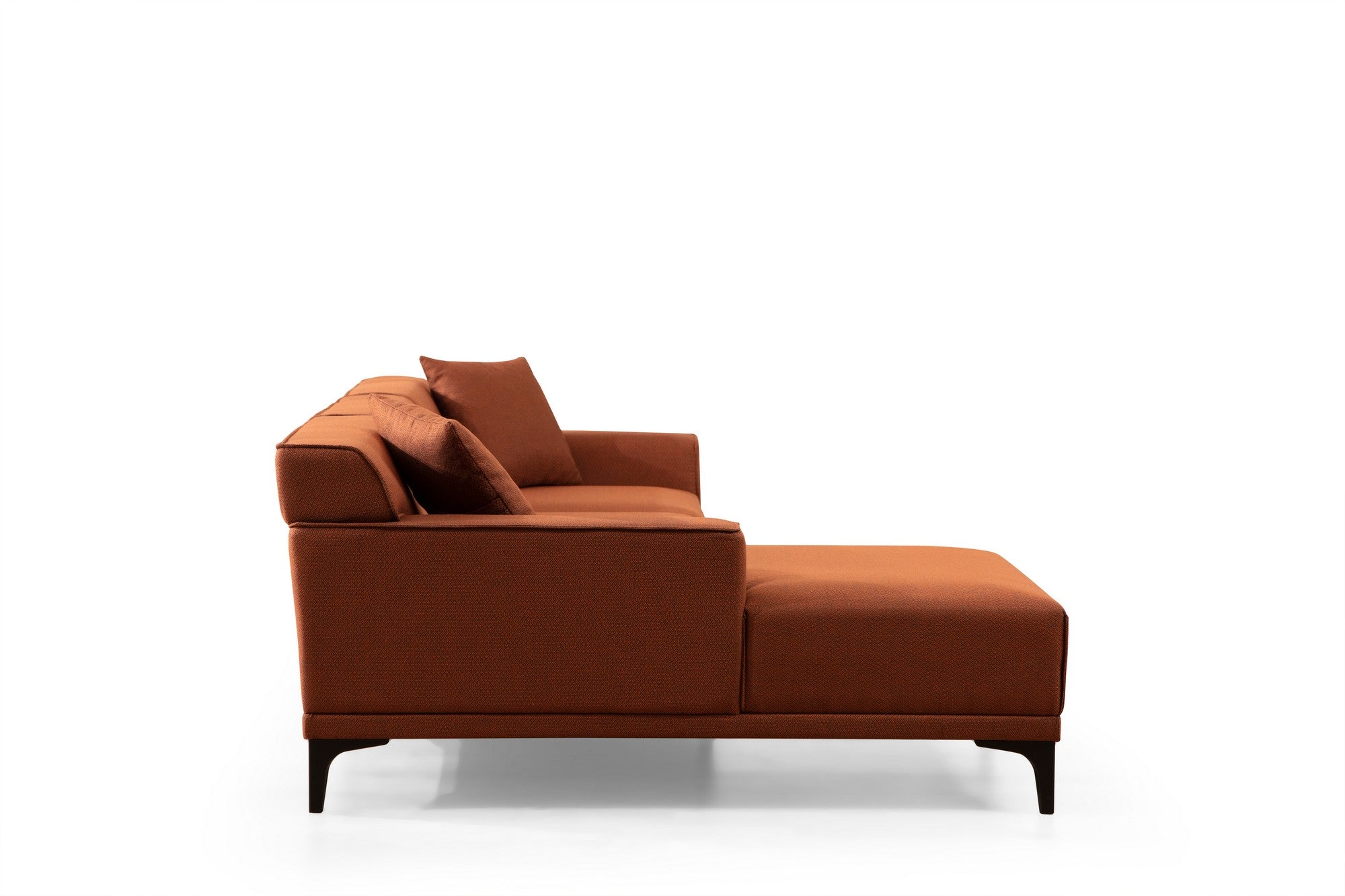 Petra – Orange L Shape Corner Sofa | Designer Sectional for Living Room