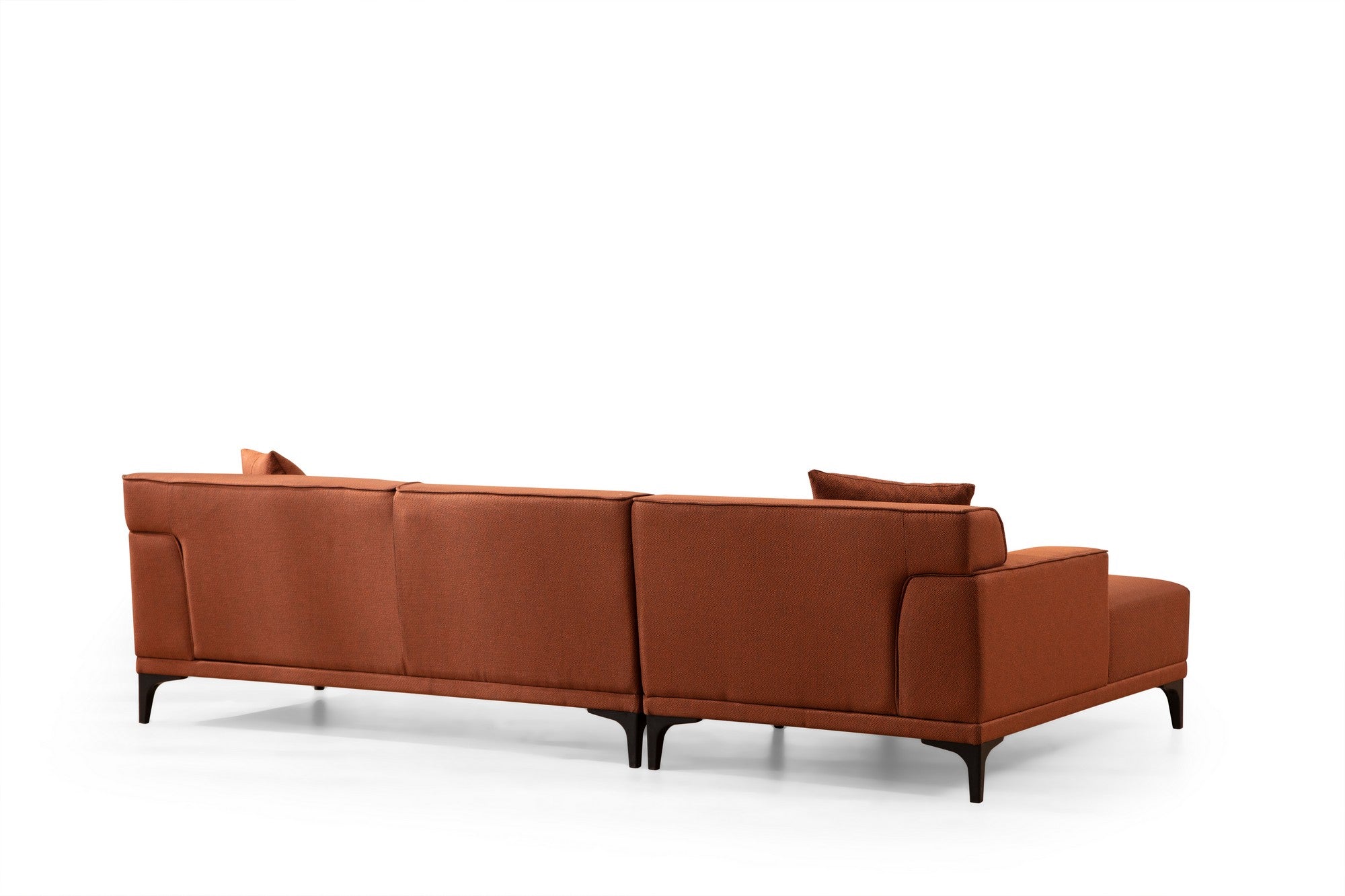 Petra – Orange L Shape Corner Sofa | Designer Sectional for Living Room