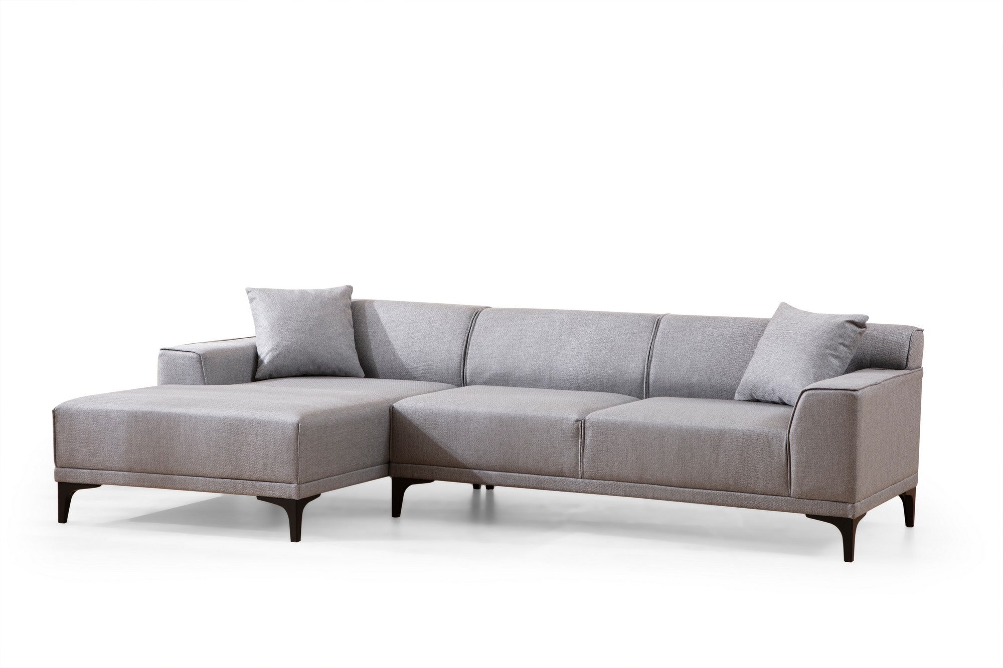 Petra – Light Grey L Shape Corner Sofa | Designer Sectional for Living Room