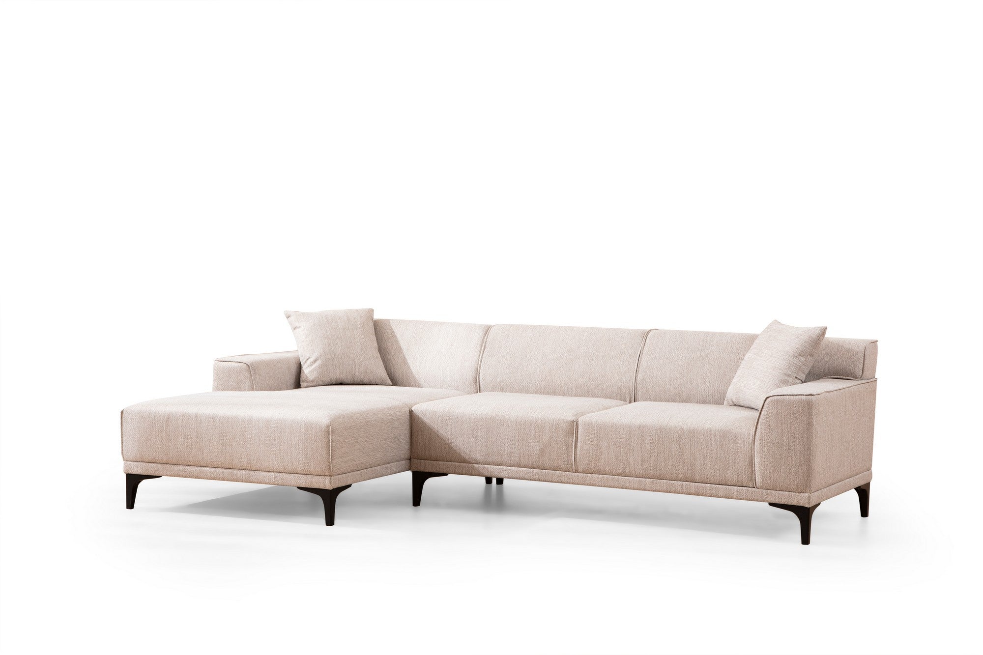 Petra – White L Shape Corner Sofa | Designer Sectional for Living Room