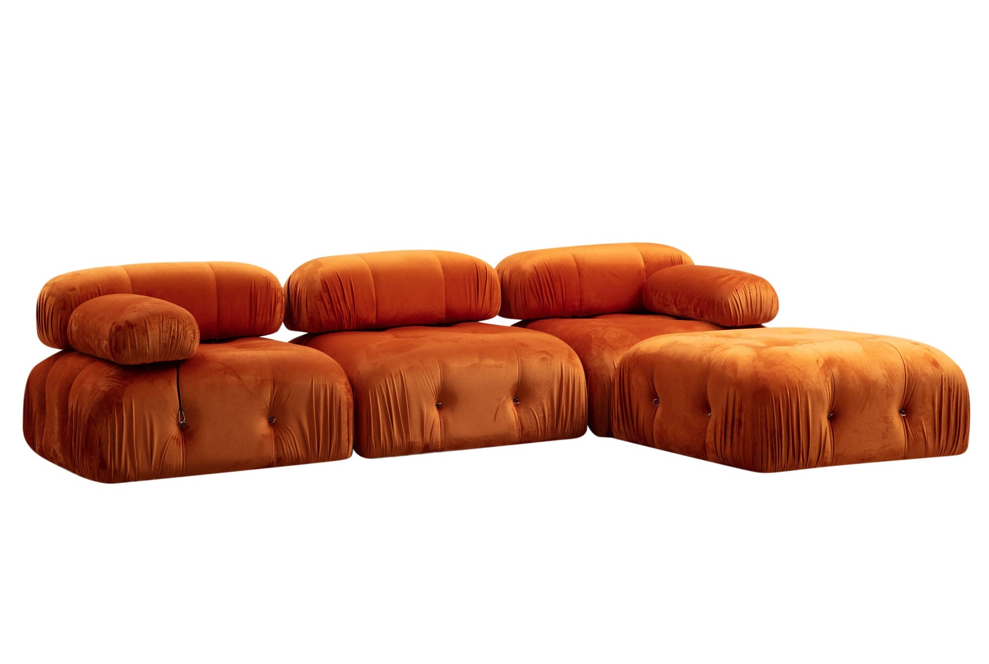 Bubble – Orange L Shape Corner Sofa | Designer Sectional for Living Room