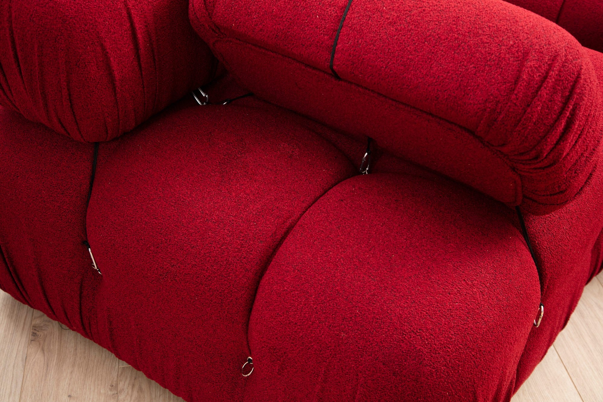 Bubble – Red L Shape Corner Sofa | Designer Sectional for Living Room