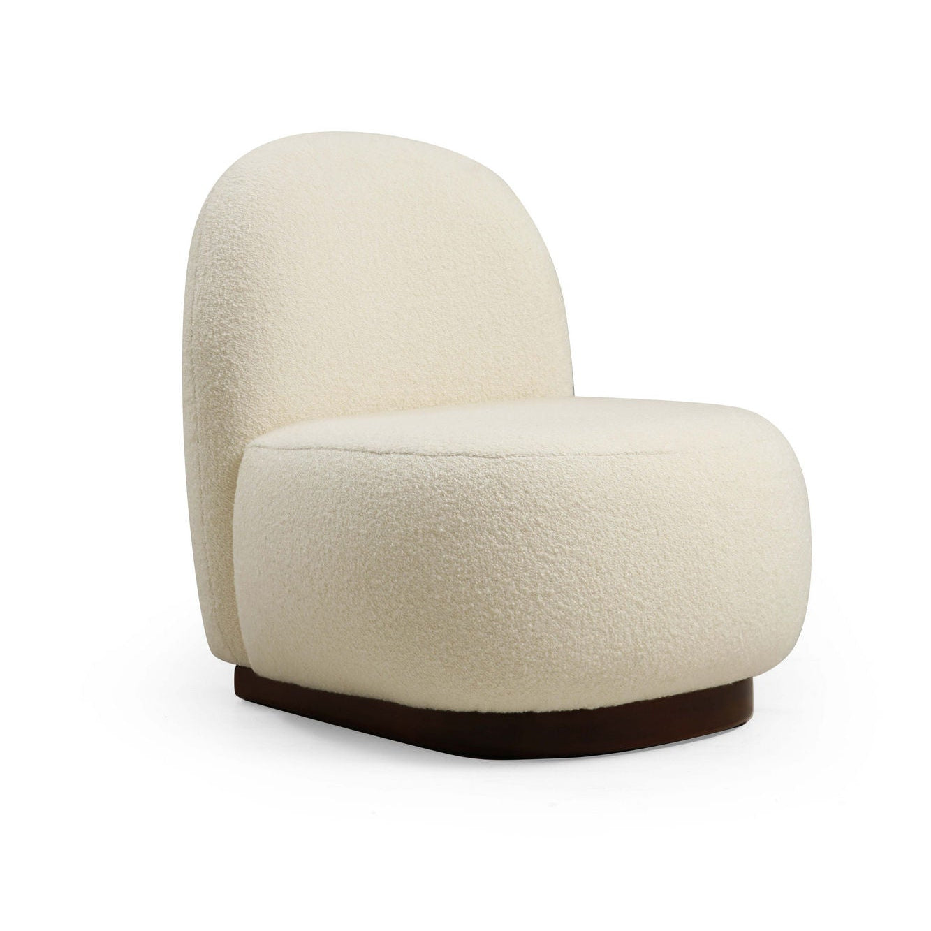 Tina | Bouclet White Wing Chair – Designer Lounge Armchair