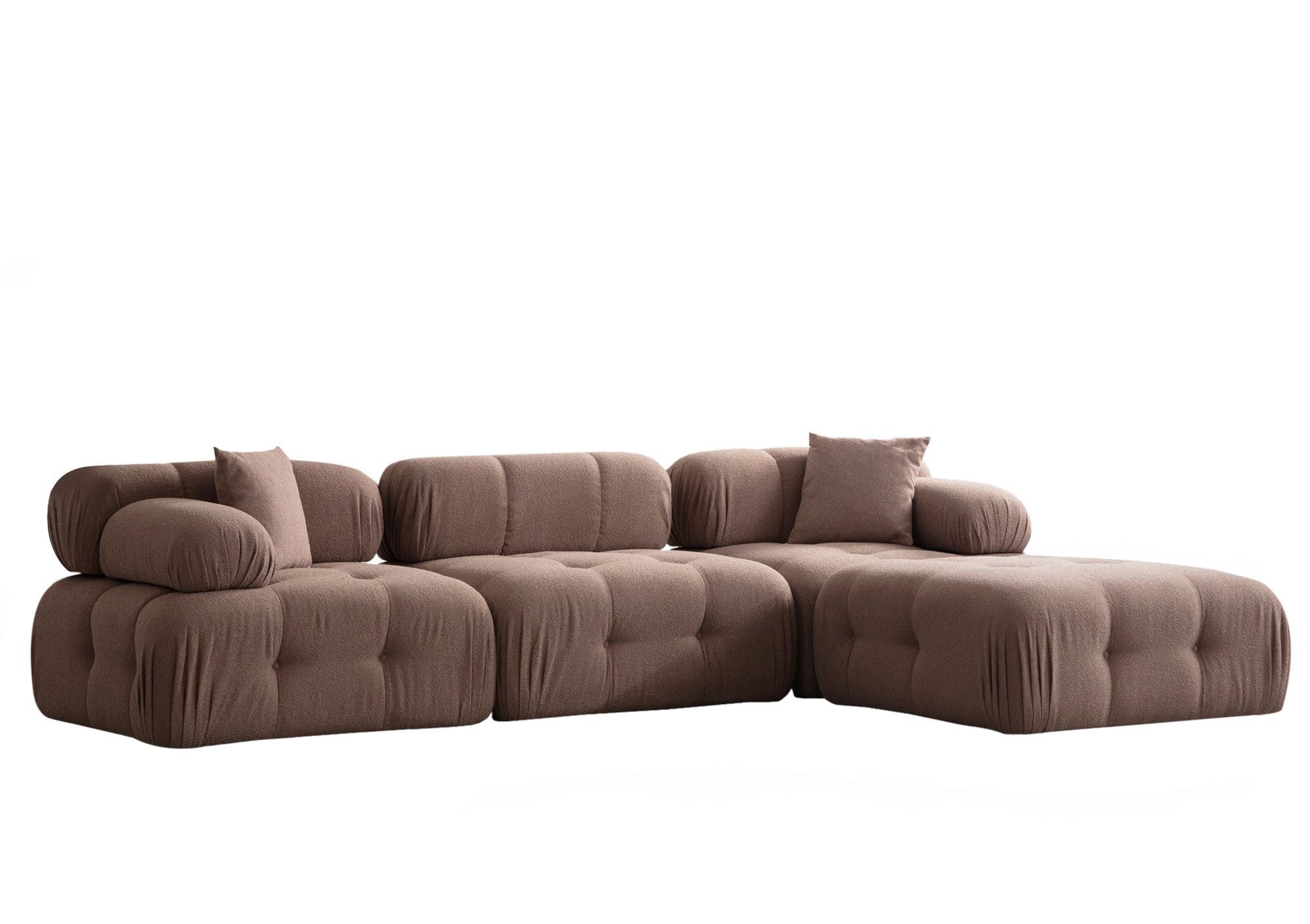 Doblo – Cappuccino L Shape Corner Sofa | Designer Sectional for Living Room
