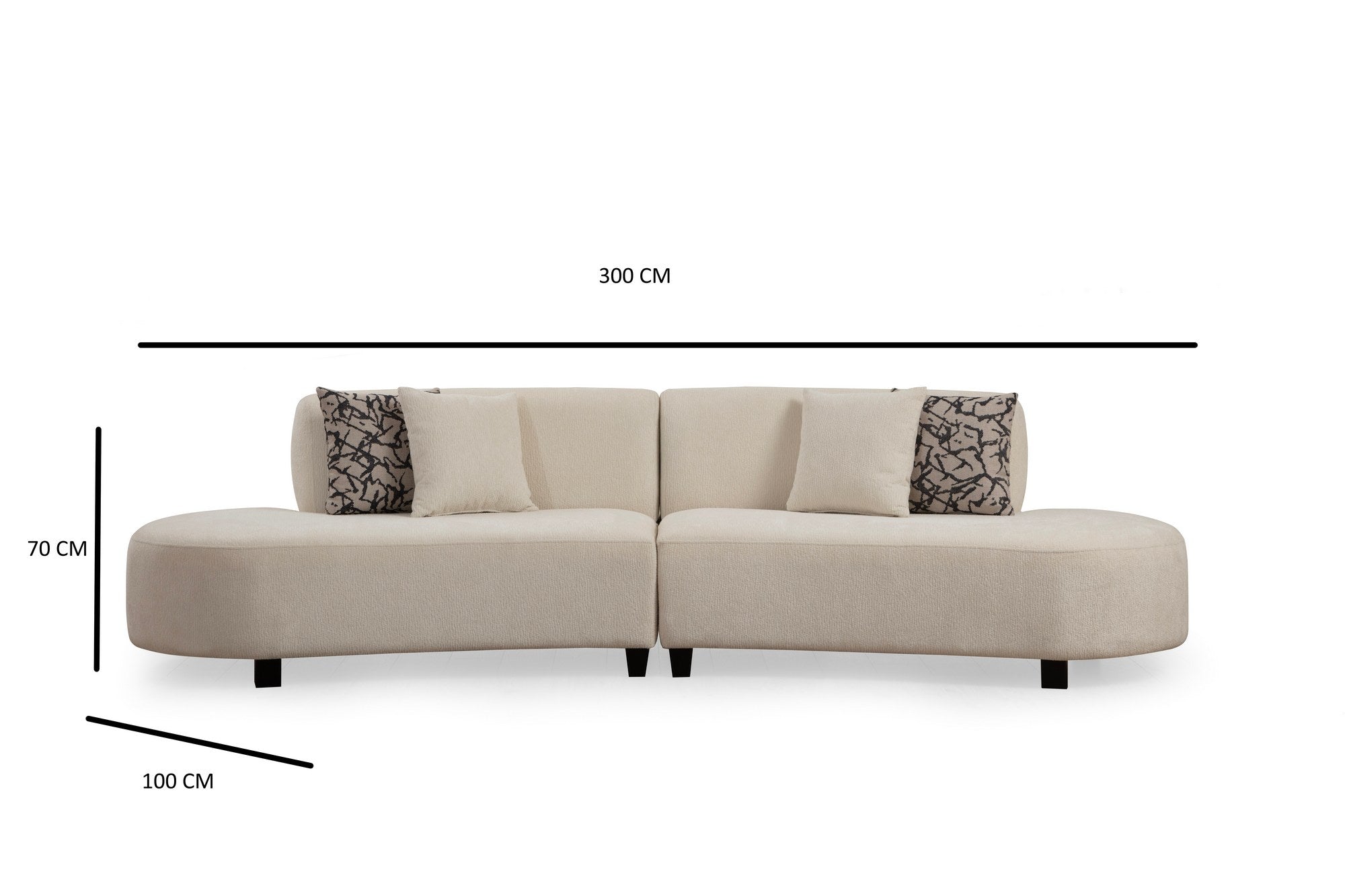Pars – Cream L Shape Corner Sofa | Designer Sectional for Living Room