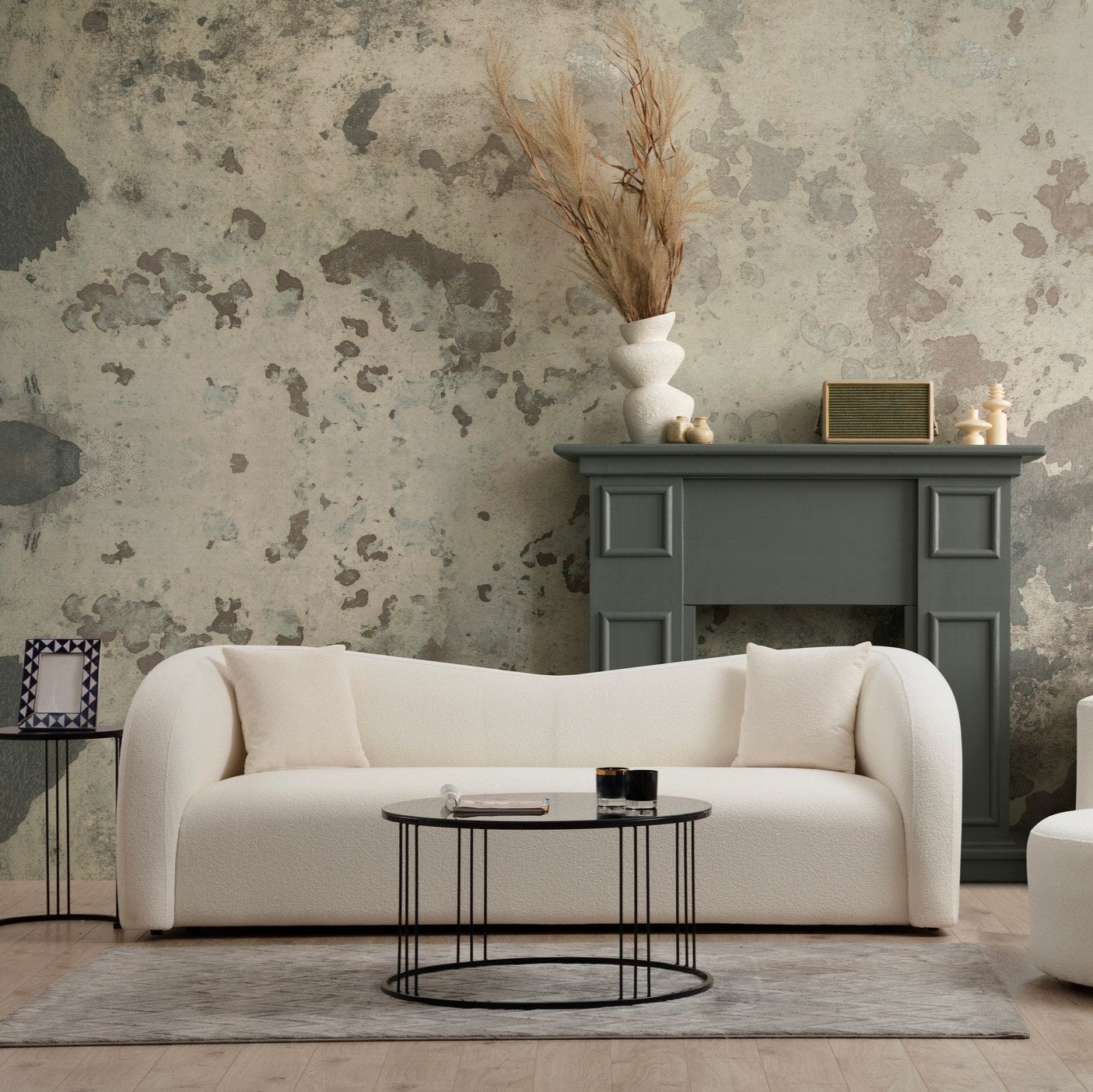 Asos Modern 3 Seater Sofa- cream fabric | Original Modern sofa