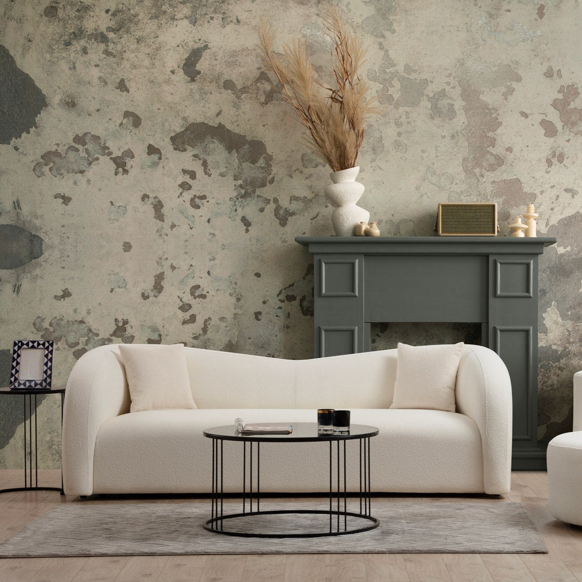 Asos Modern 3 Seater Sofa cream fabric Original Modern sofa 