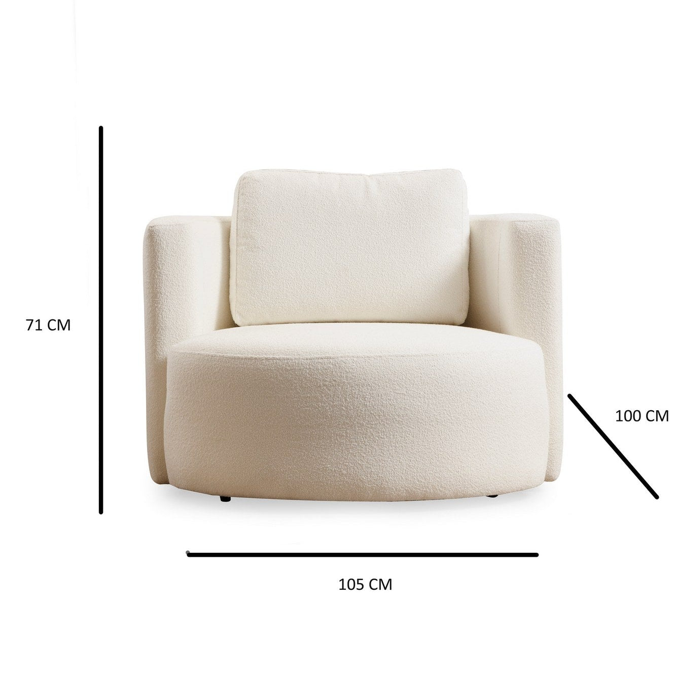 Asos | Cream Wing Chair – Designer Lounge Armchair