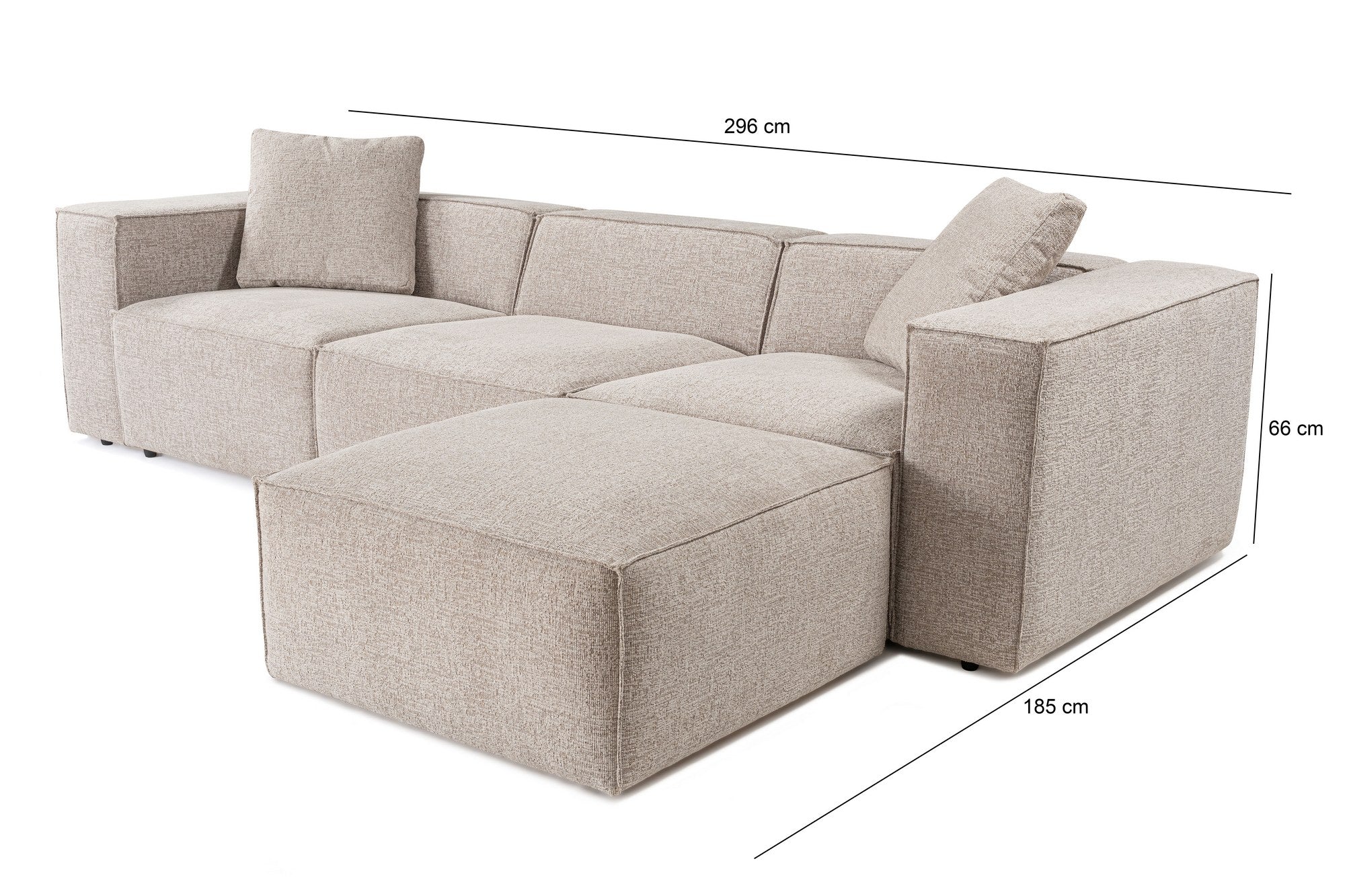 Lora – Mocha L Shape Corner Sofa | Designer Sectional for Living Room