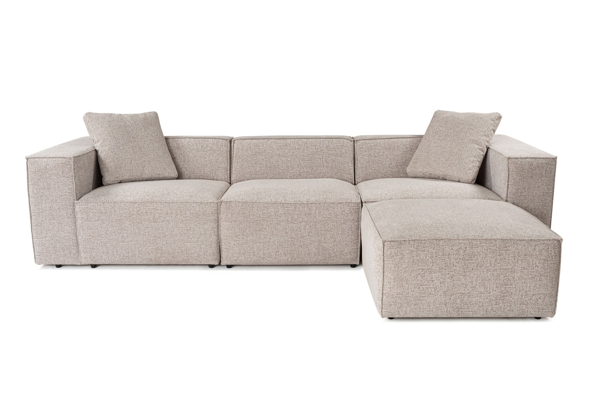 Lora – Mocha L Shape Corner Sofa | Designer Sectional for Living Room