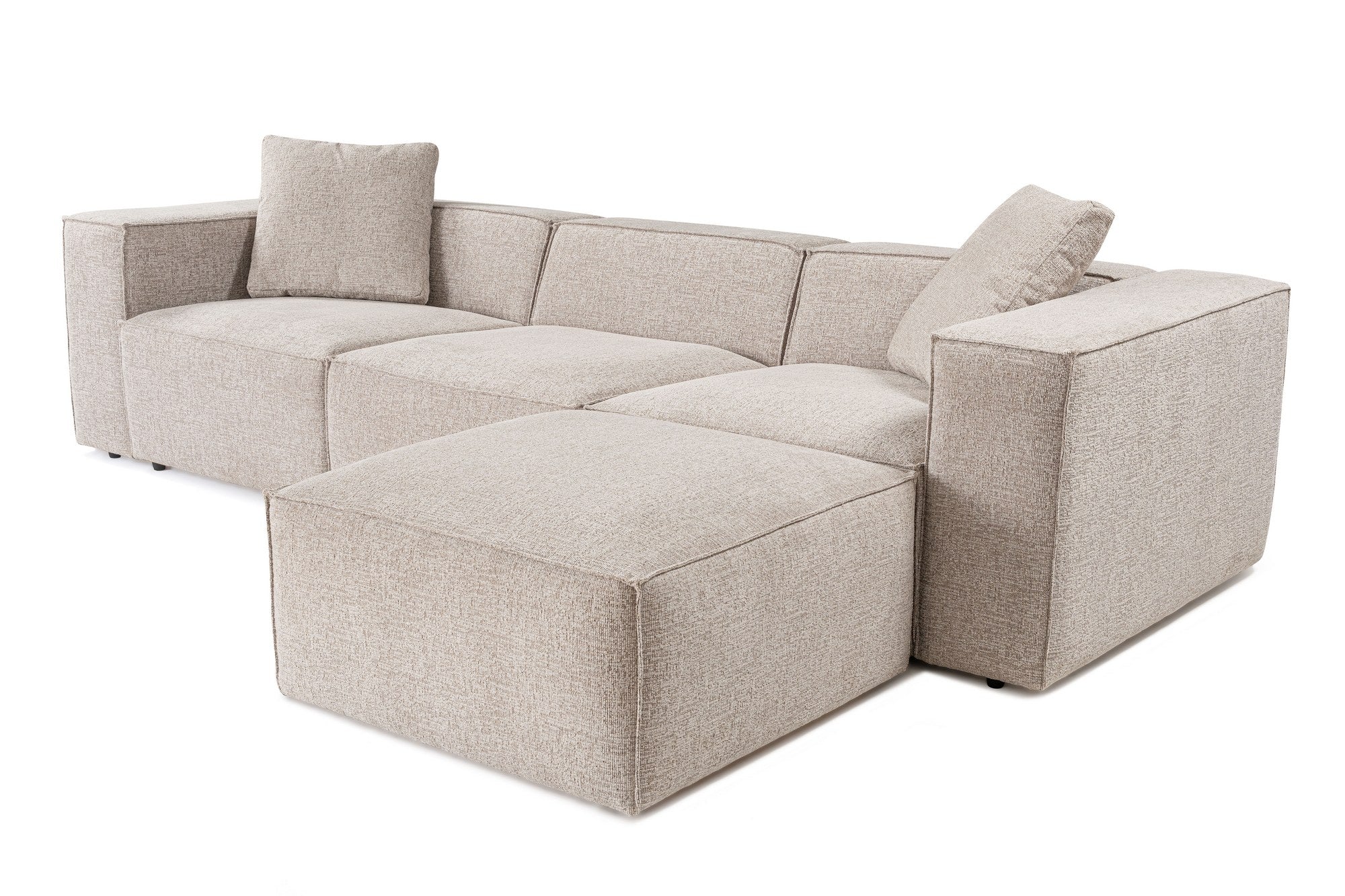 Lora – Mocha L Shape Corner Sofa | Designer Sectional for Living Room