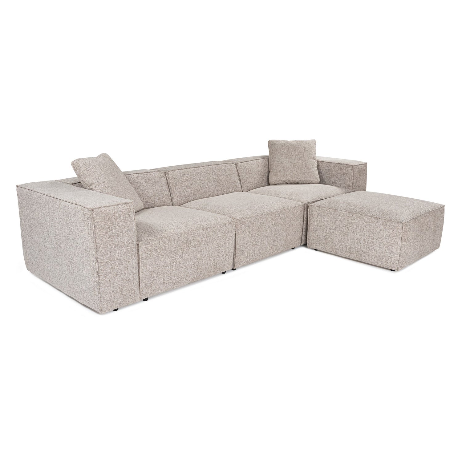 Lora – Mocha L Shape Corner Sofa | Designer Sectional for Living Room