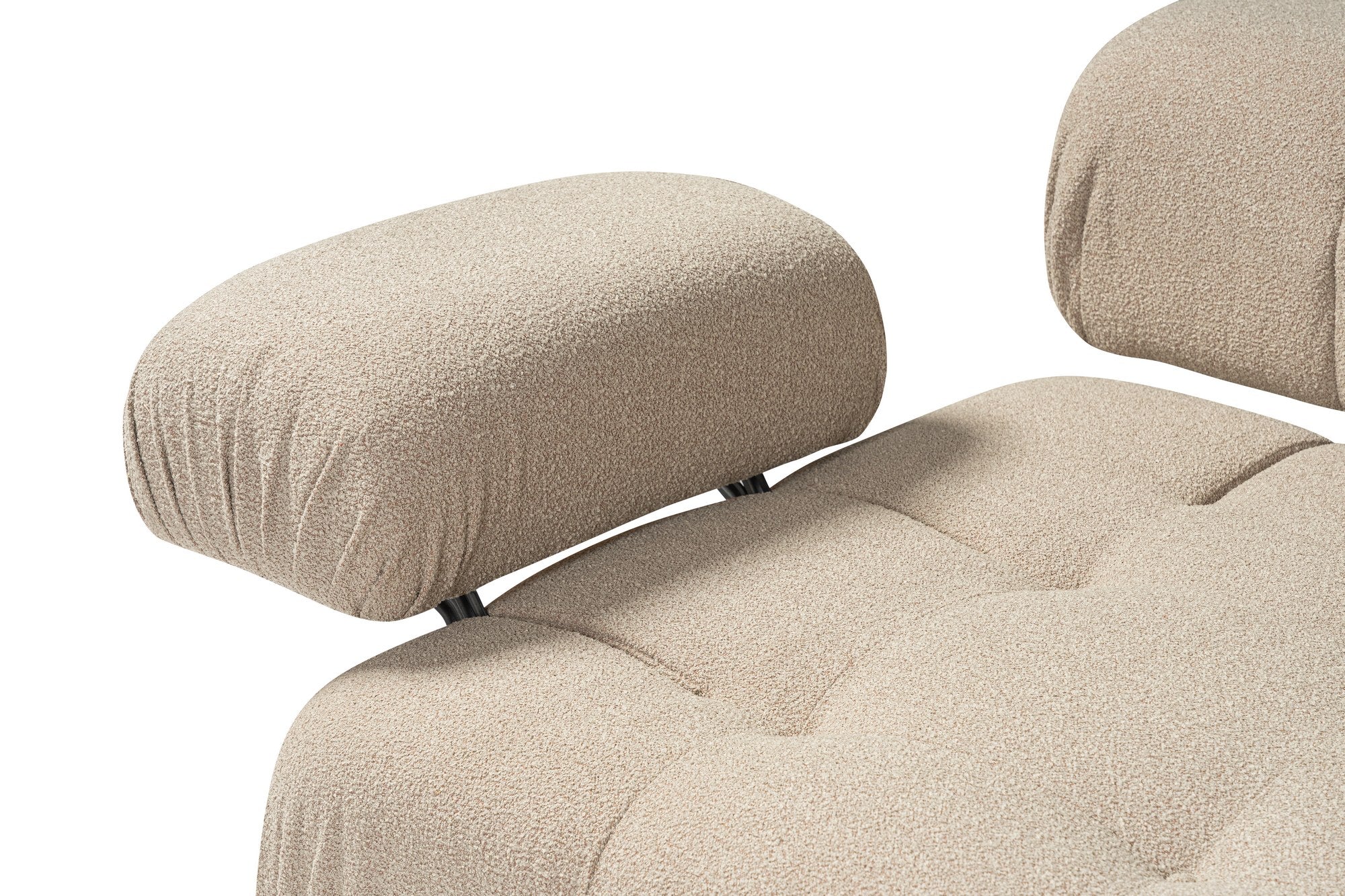 Doblo – Peach L Shape Corner Sofa | Designer Sectional for Living Room