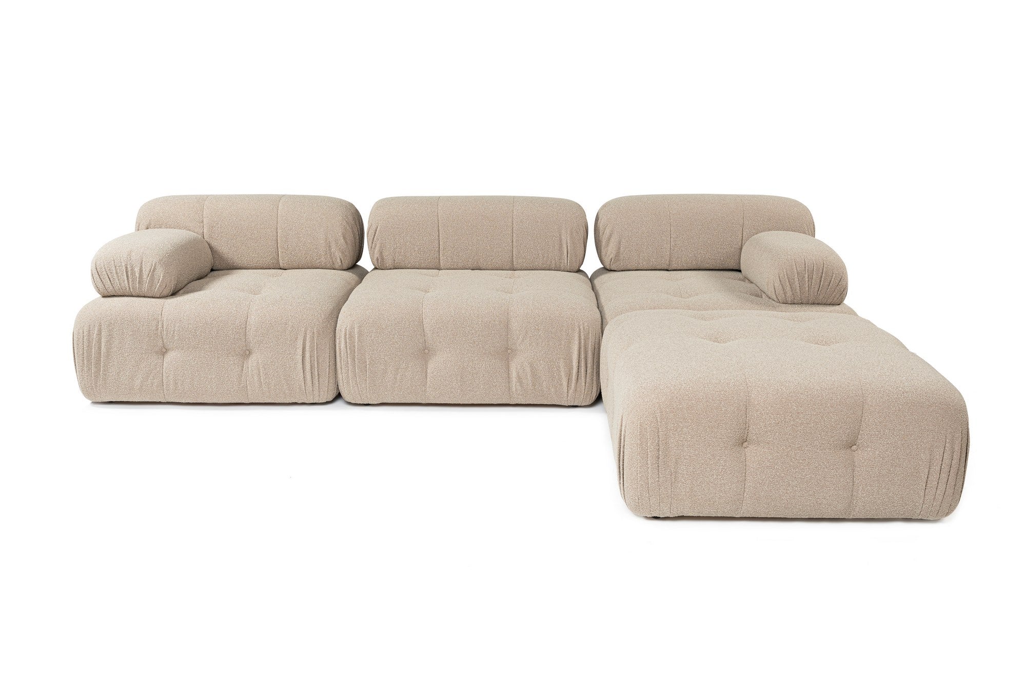 Doblo – Peach L Shape Corner Sofa | Designer Sectional for Living Room