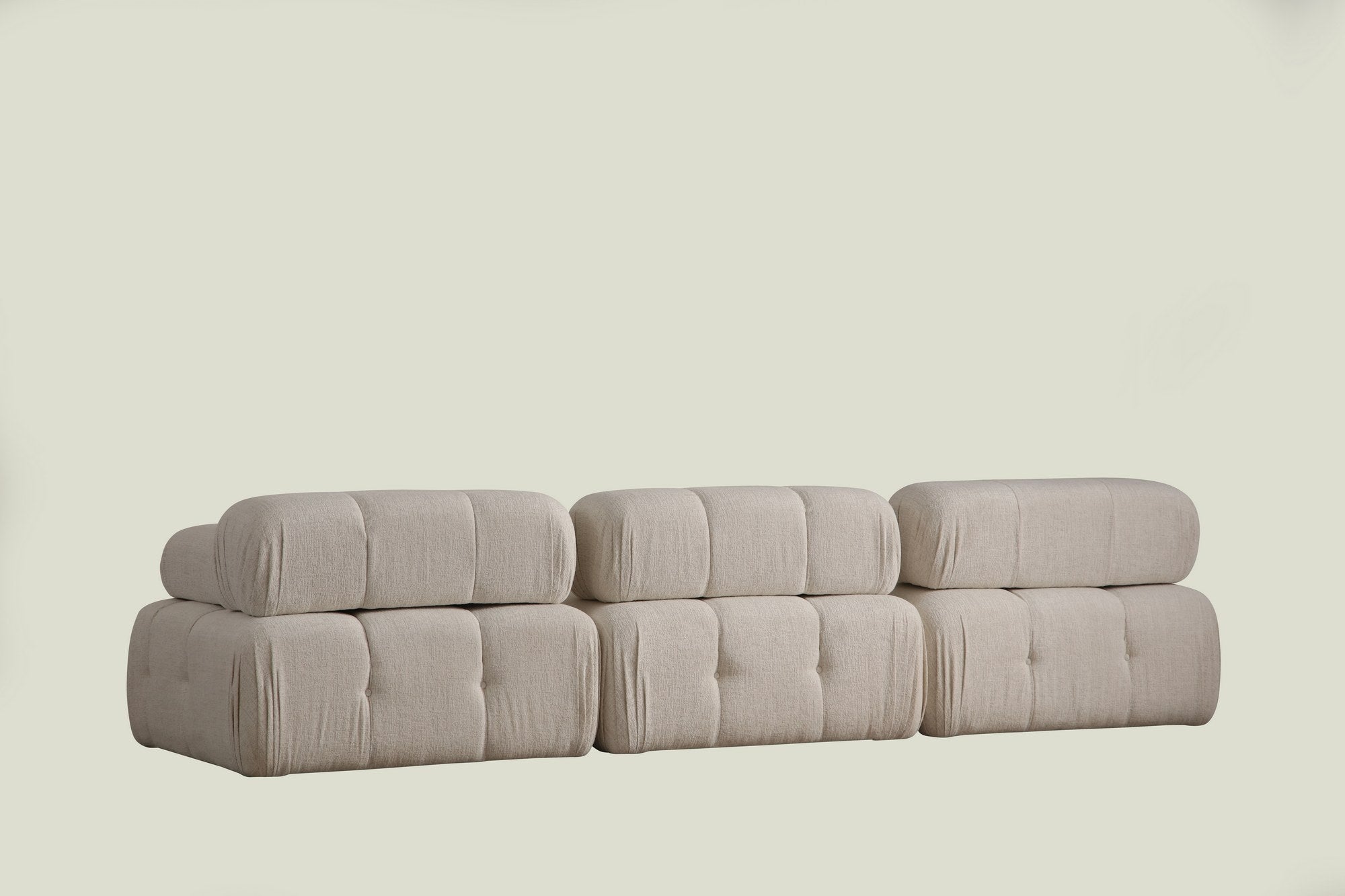 Doblo  3 Seater Sofa Cream Curly wool| Comfortable designer sofa