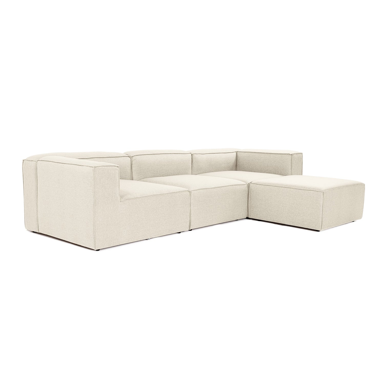 Fora – Ecru L Shape Corner Sofa | Designer Sectional for Living Room