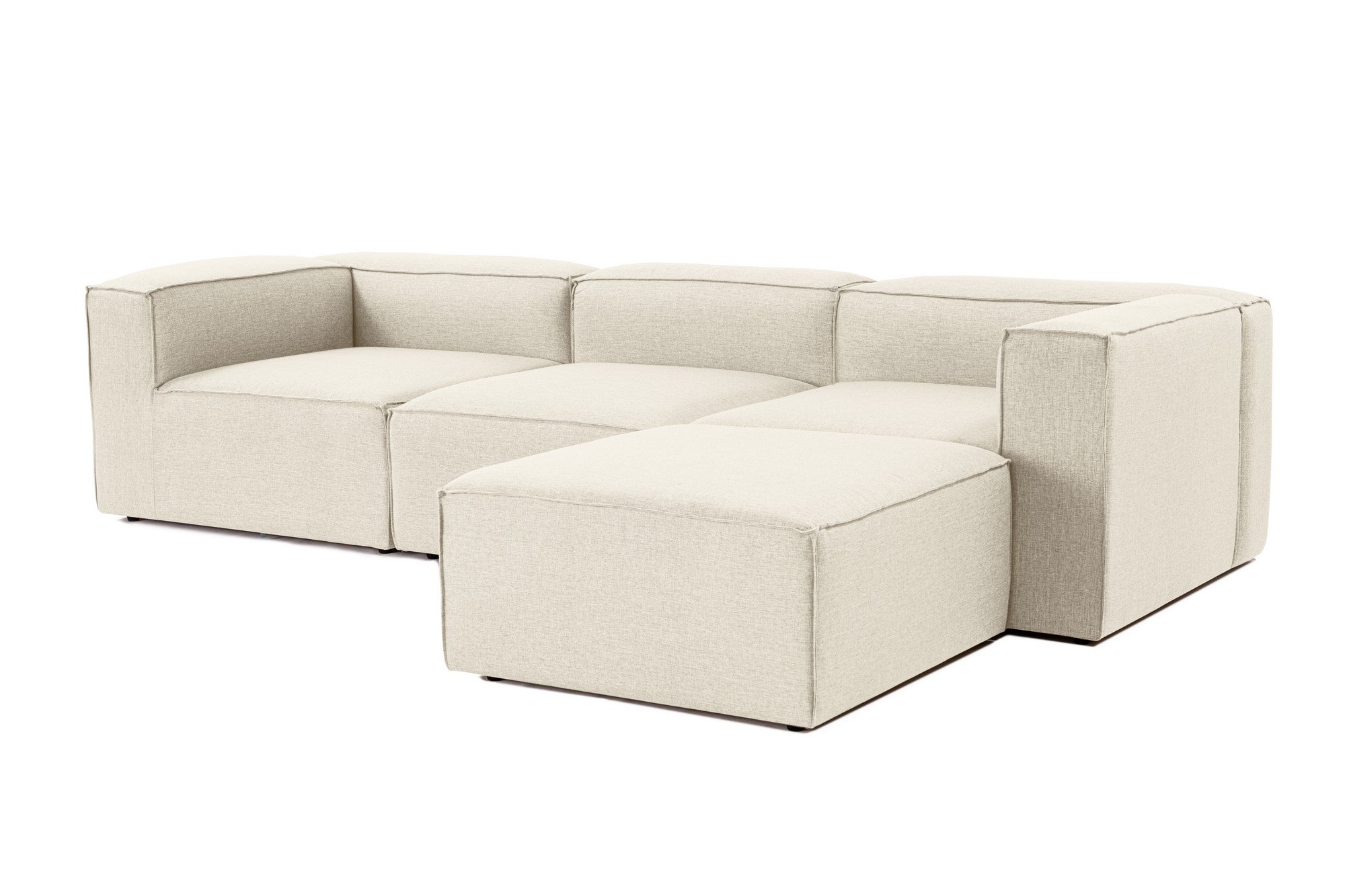 Fora – Ecru L Shape Corner Sofa | Designer Sectional for Living Room