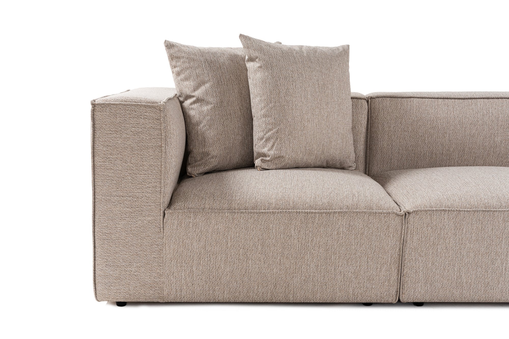 Sora – Sand Beige L Shape Corner Sofa | Designer Sectional for Living Room