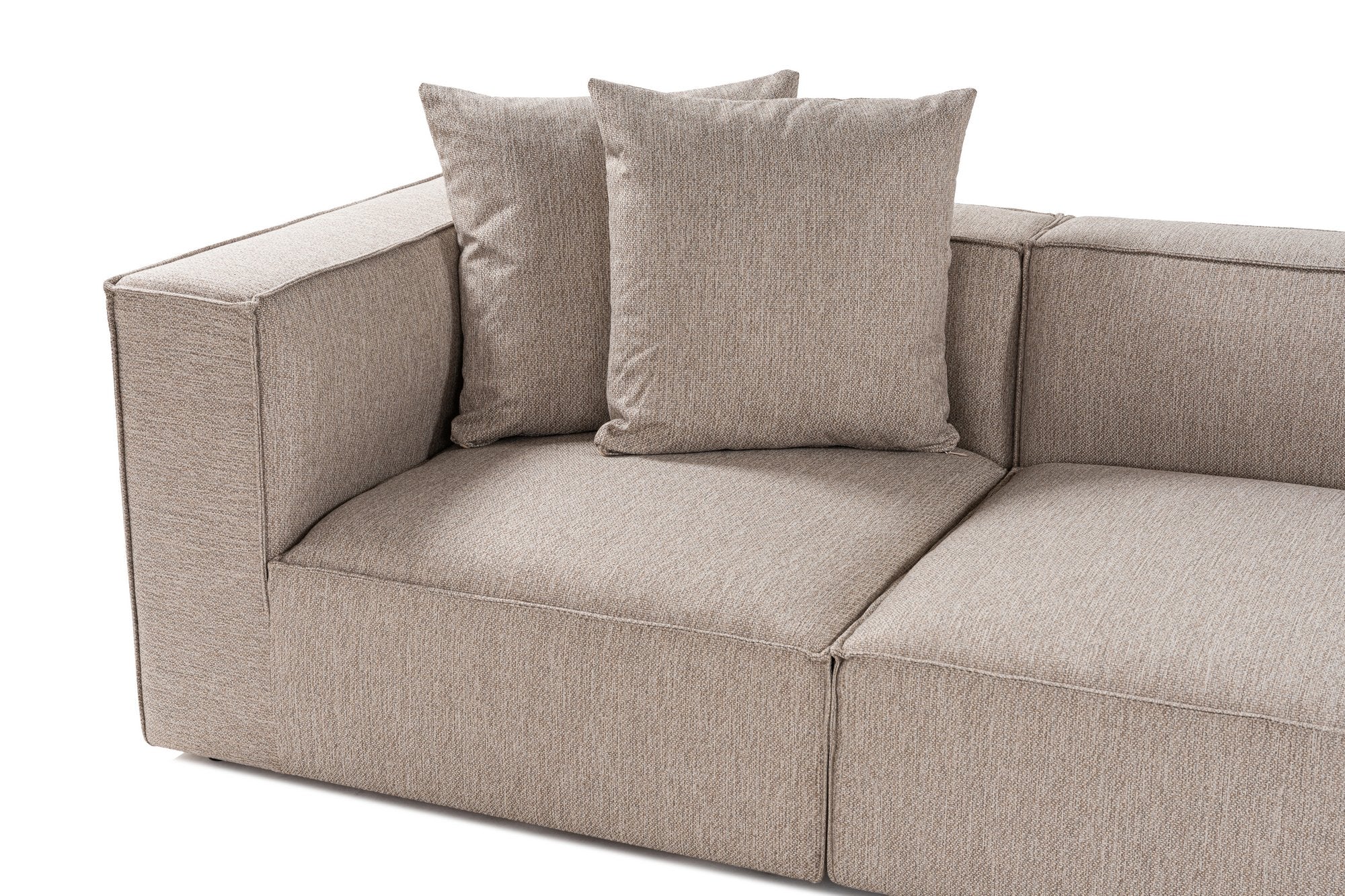 Sora – Sand Beige L Shape Corner Sofa | Designer Sectional for Living Room