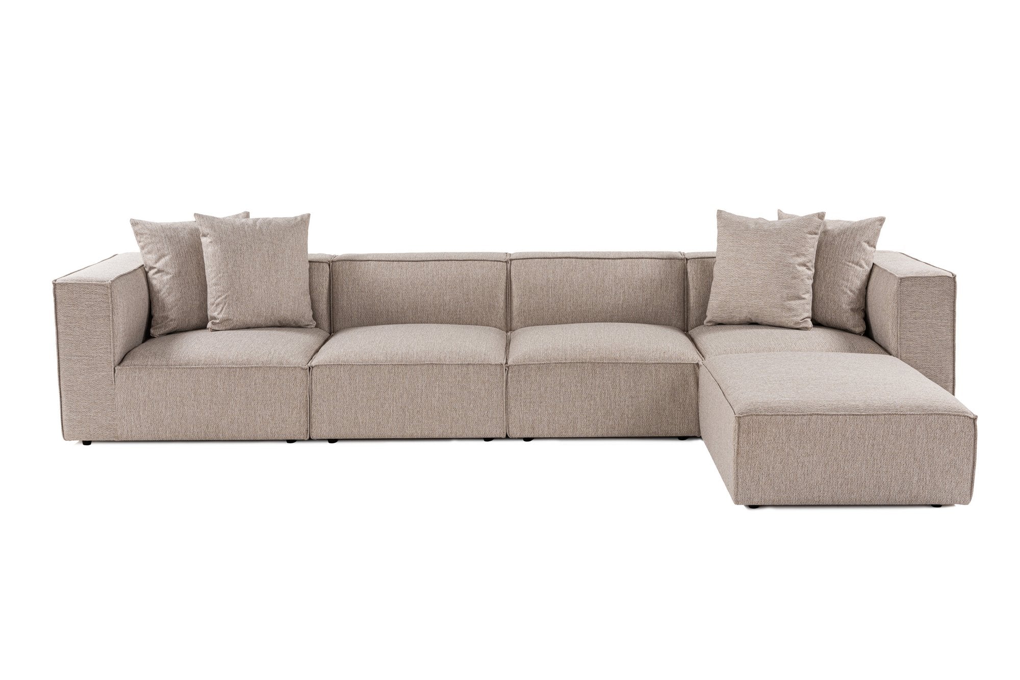 Sora – Sand Beige L Shape Corner Sofa | Designer Sectional for Living Room