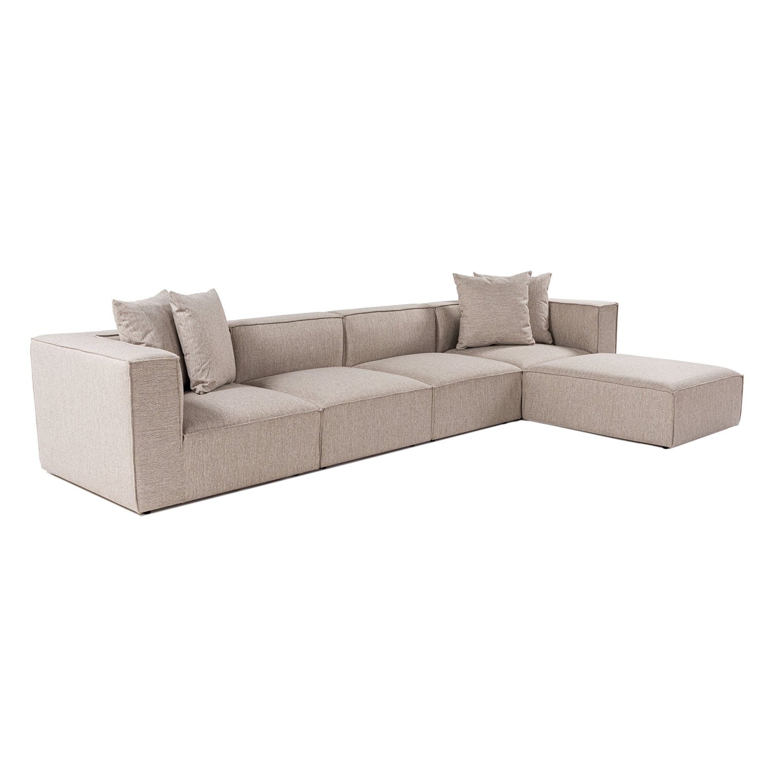 Sora – Sand Beige L Shape Corner Sofa | Designer Sectional for Living Room