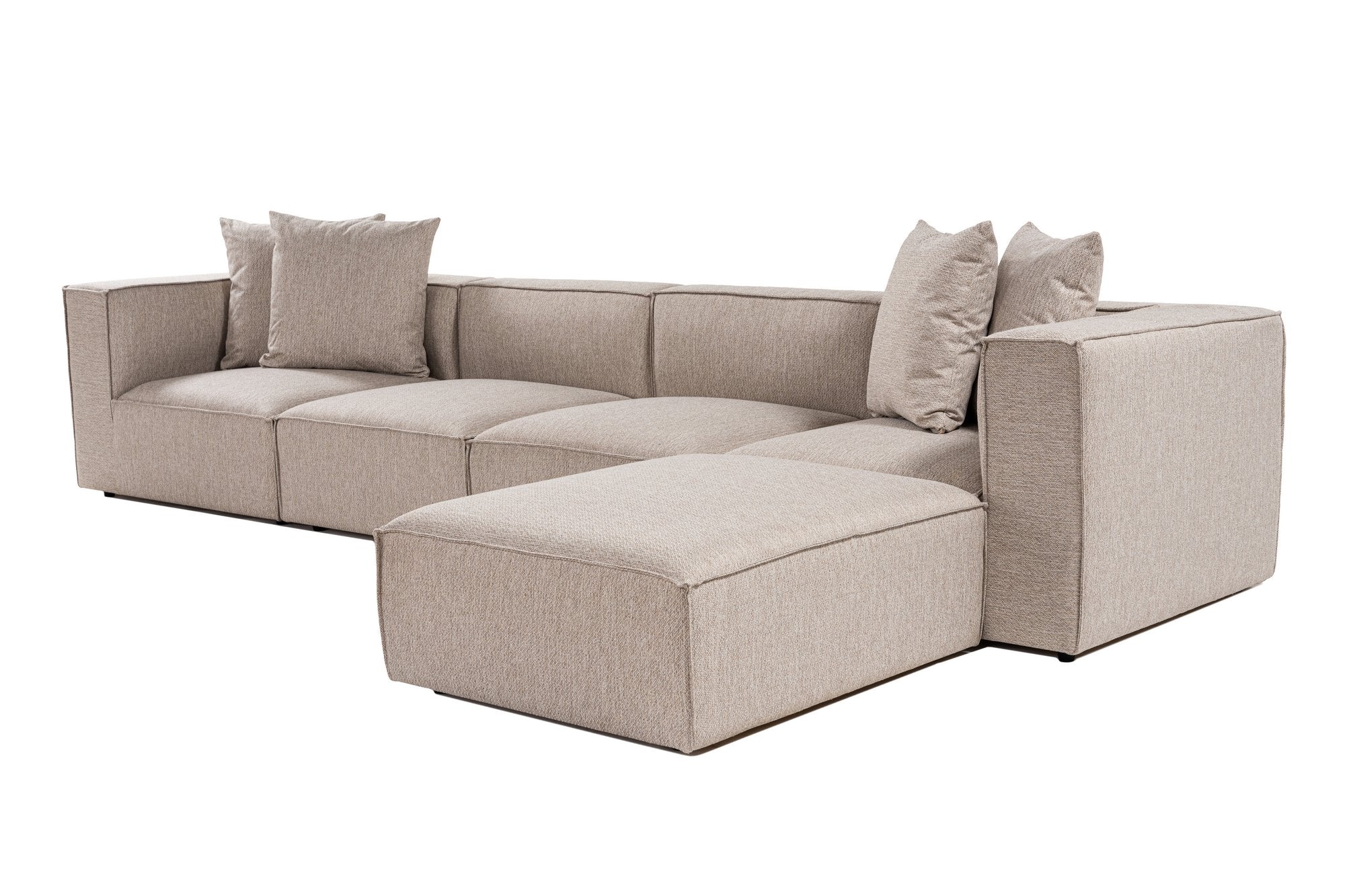 Sora – Sand Beige L Shape Corner Sofa | Designer Sectional for Living Room