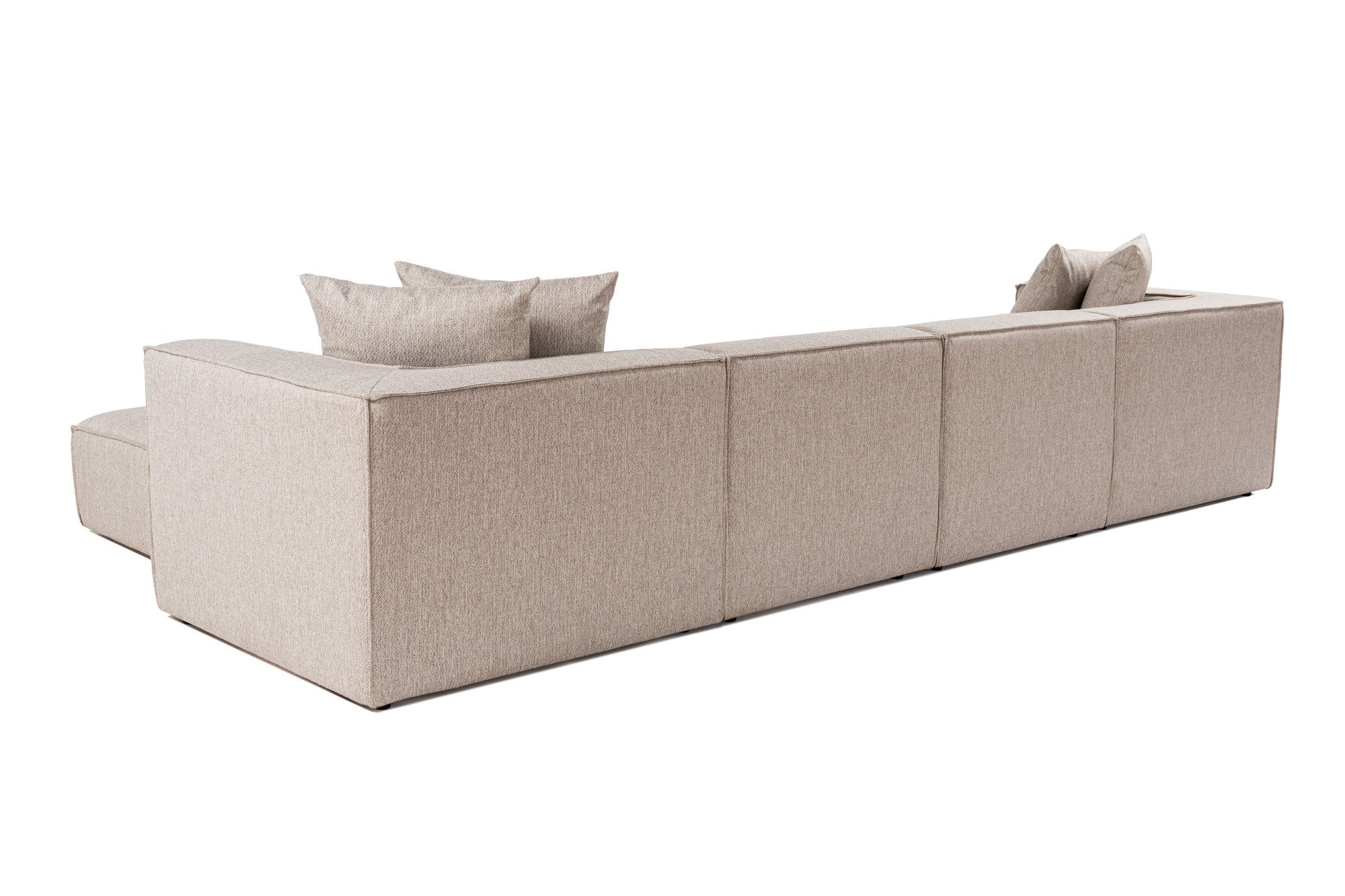 Sora – Sand Beige L Shape Corner Sofa | Designer Sectional for Living Room