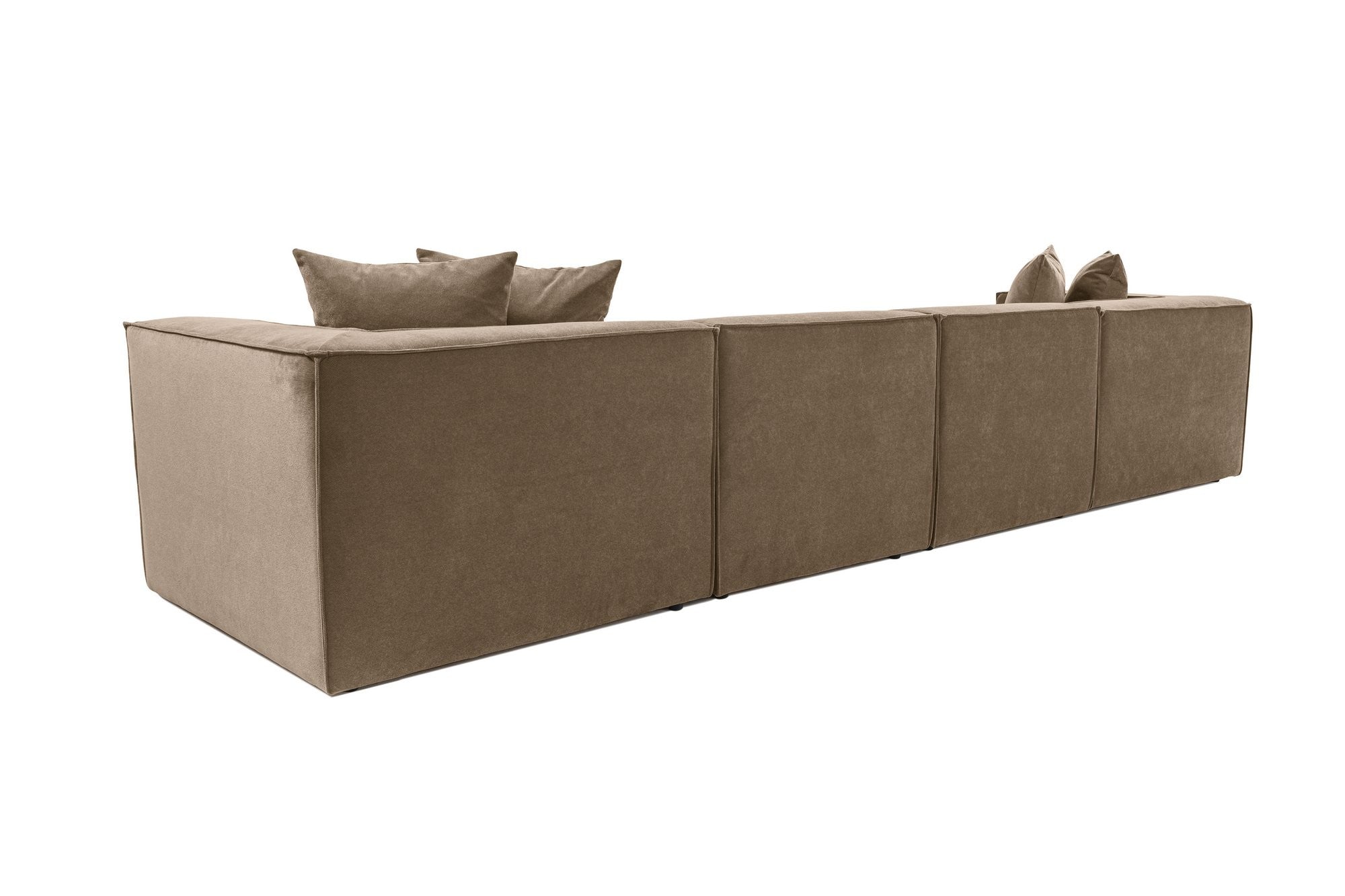 Sora – Brown L Shape Corner Sofa | Designer Sectional for Living Room