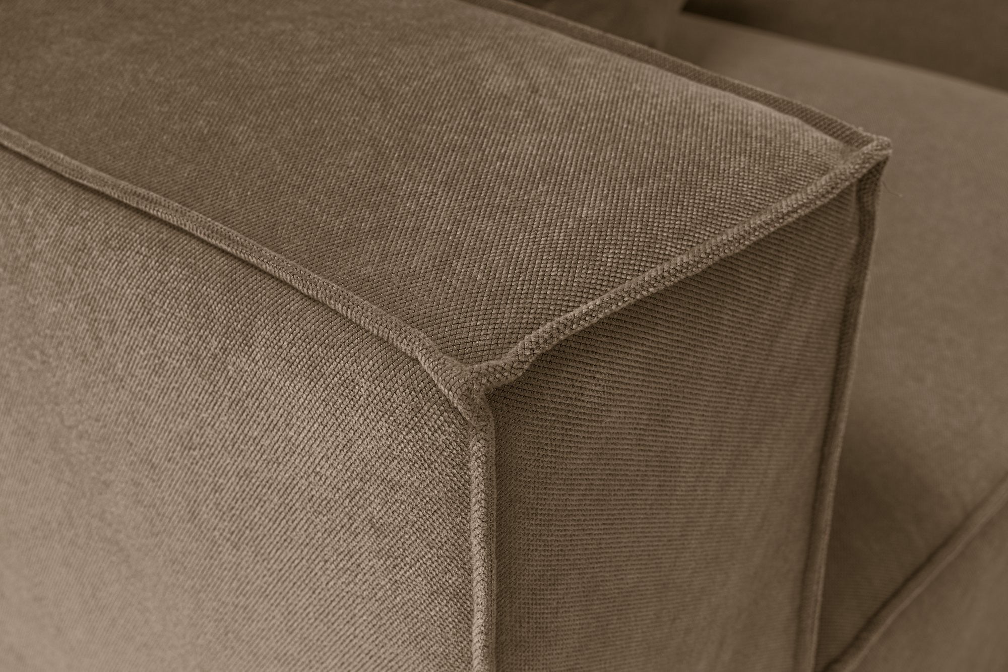 Sora – Brown L Shape Corner Sofa | Designer Sectional for Living Room