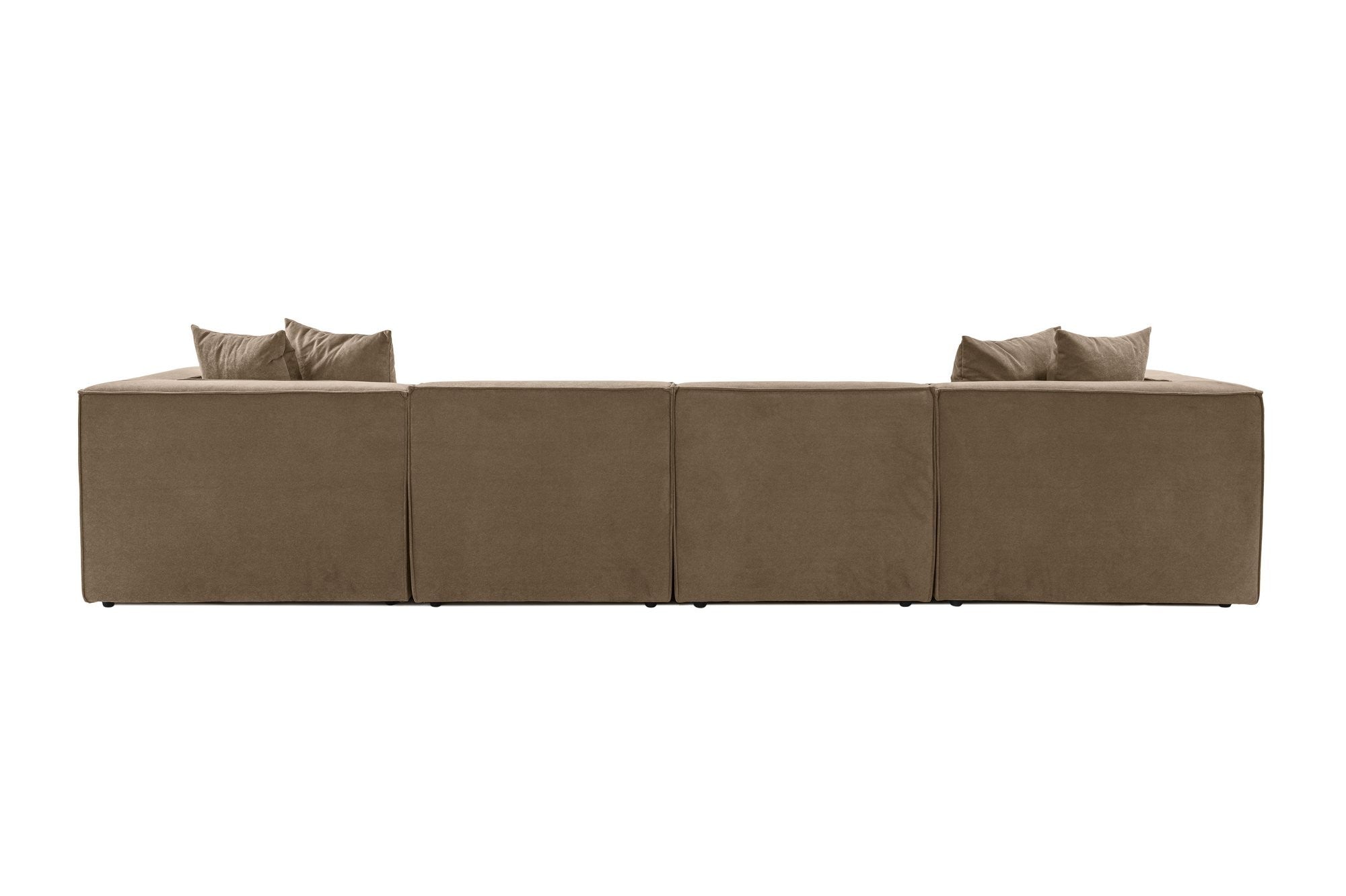 Sora – Brown L Shape Corner Sofa | Designer Sectional for Living Room