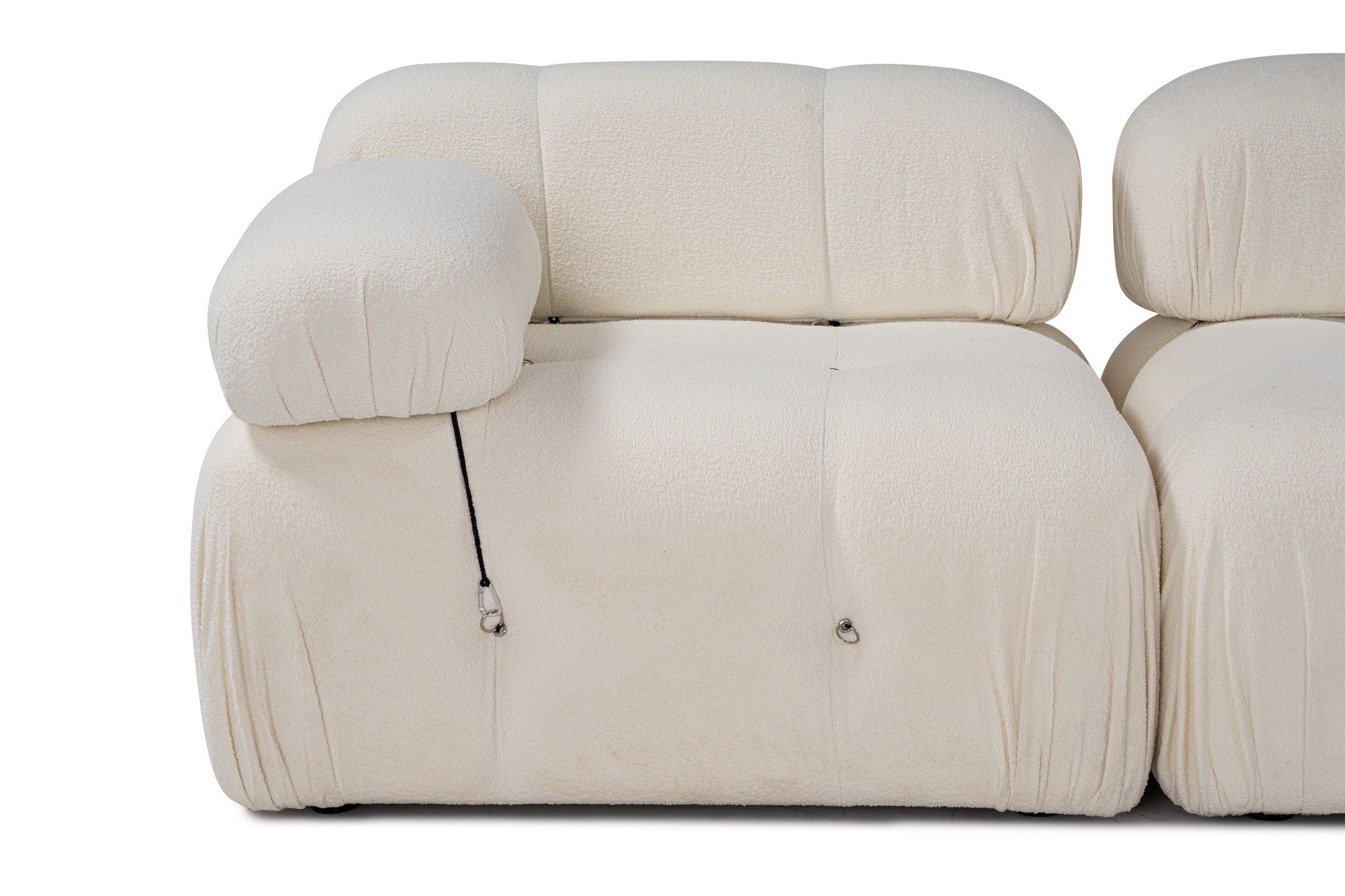 Bubble  3 Seater Sofa White curly wool| Modern Designer sofa
