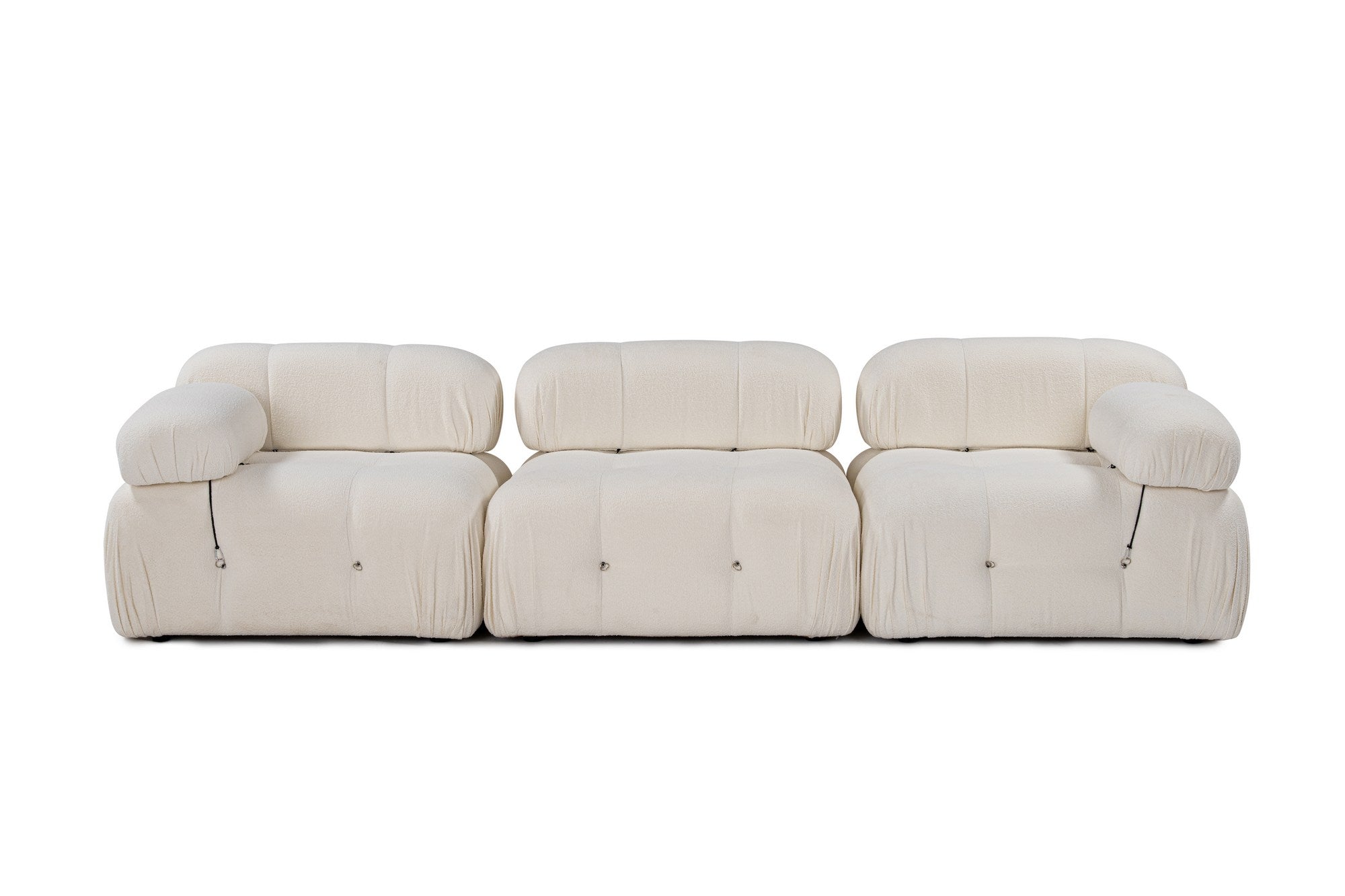 Bubble  3 Seater Sofa White curly wool| Modern Designer sofa