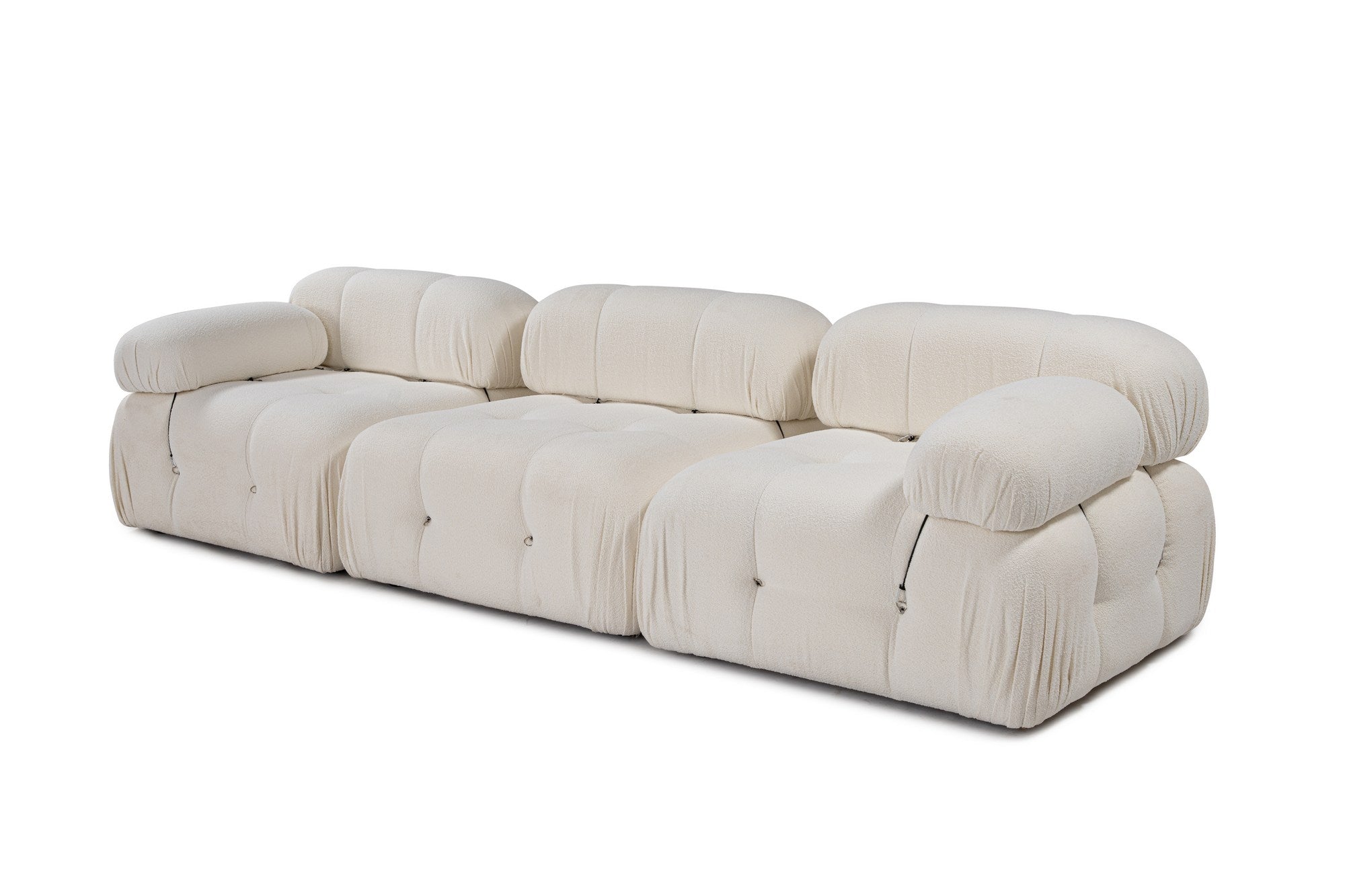 Bubble  3 Seater Sofa White curly wool| Modern Designer sofa