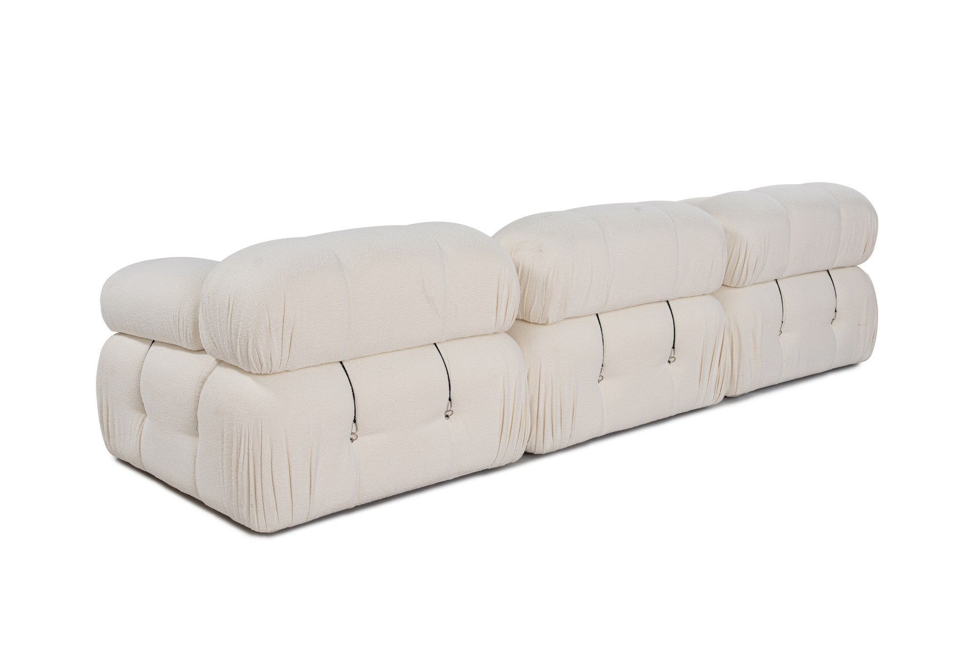 Bubble  3 Seater Sofa White curly wool| Modern Designer sofa