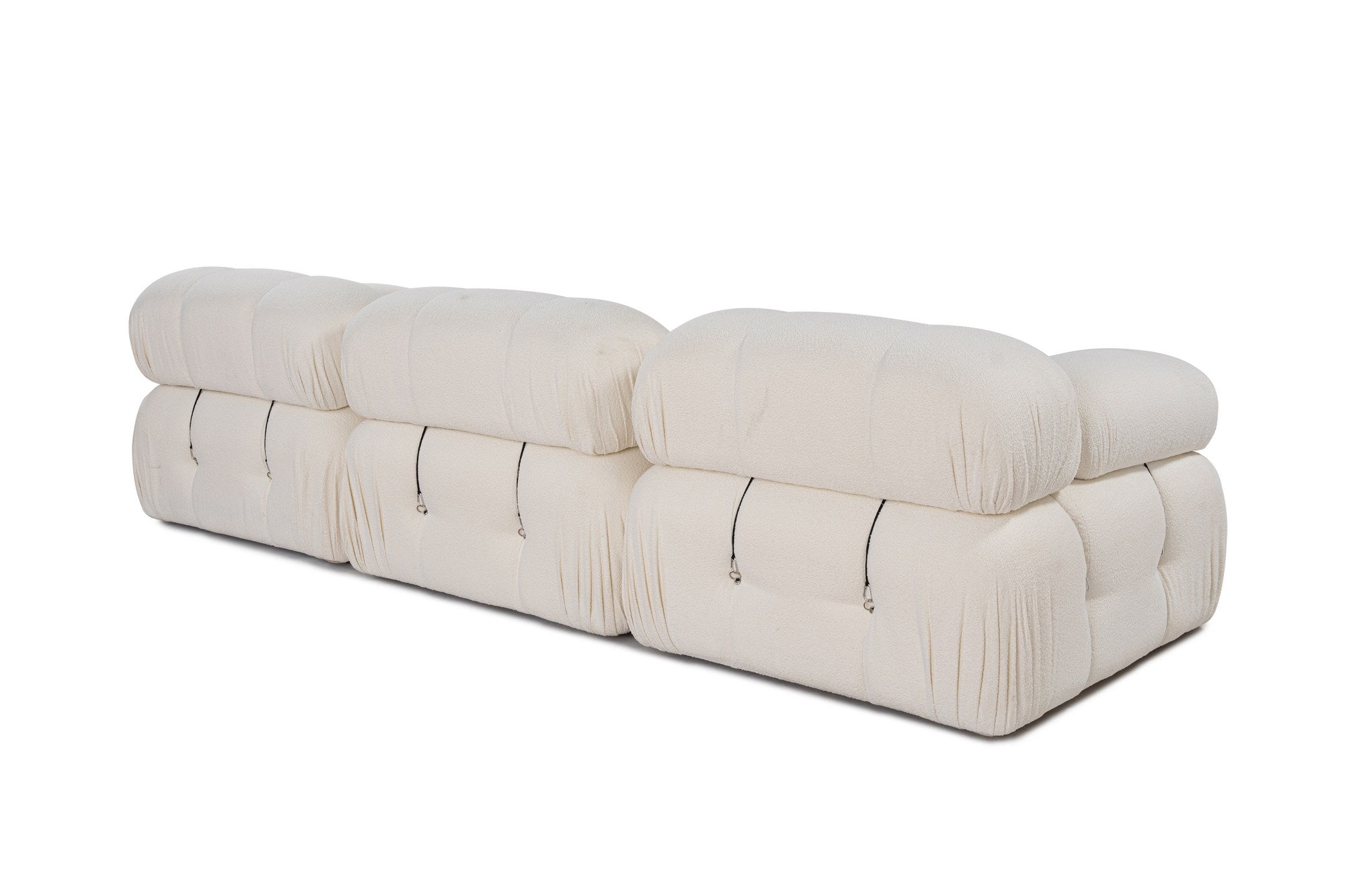 Bubble  3 Seater Sofa White curly wool| Modern Designer sofa