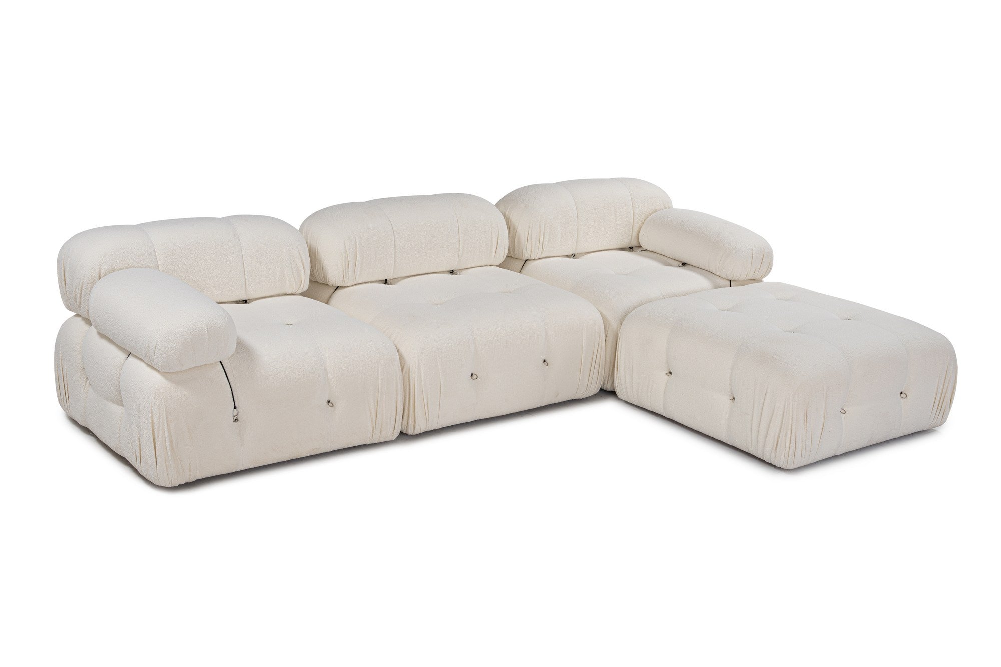Bubble – White L Shape Corner Sofa | Designer Sectional for Living Room
