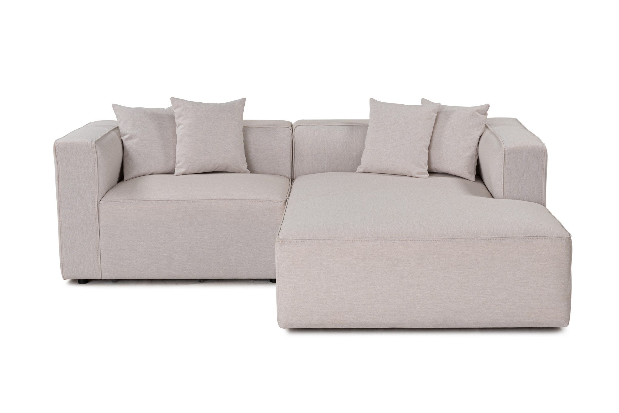 Mora – Ecru L Shape Corner Sofa | Designer Sectional for Living Room