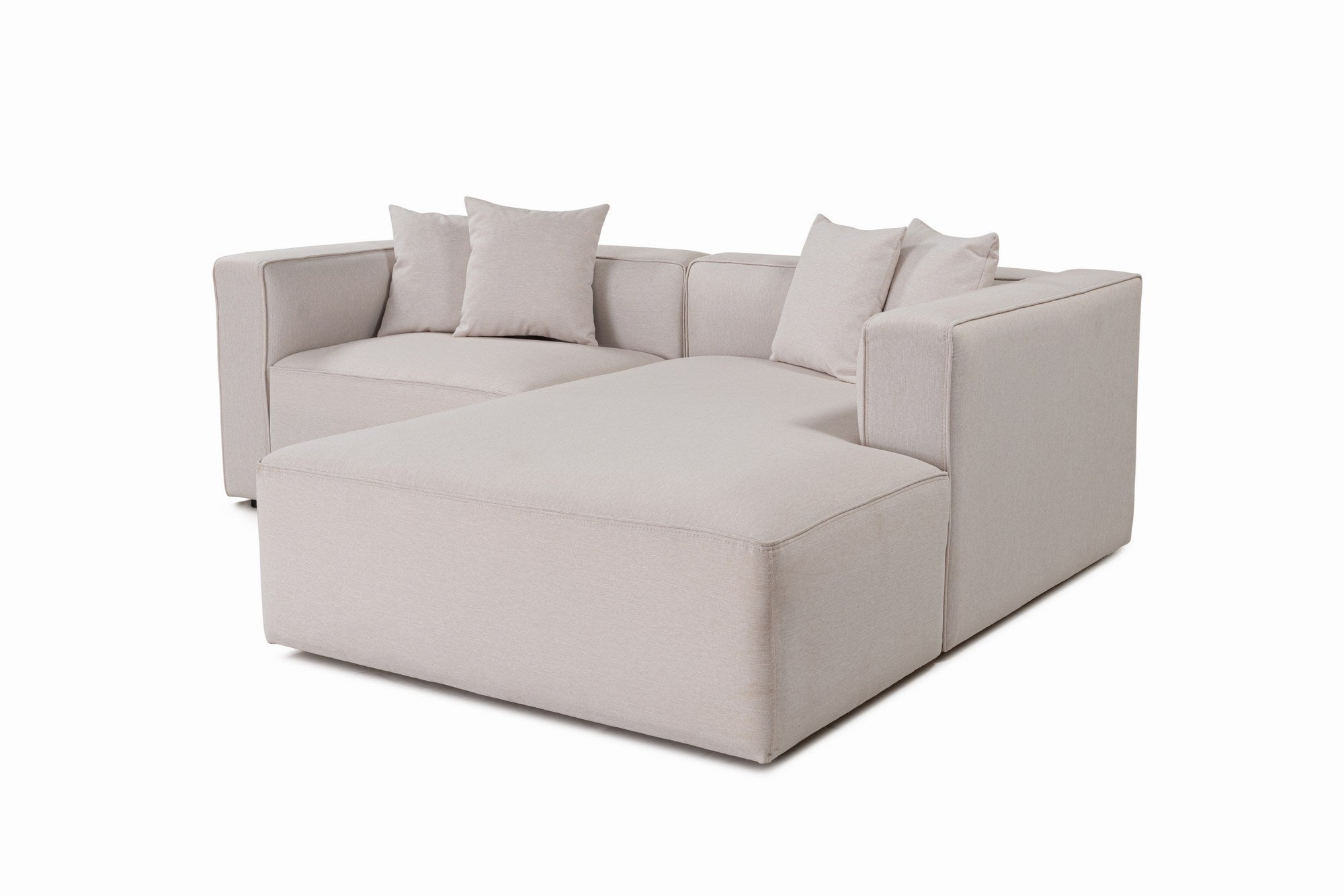 Mora – Ecru L Shape Corner Sofa | Designer Sectional for Living Room