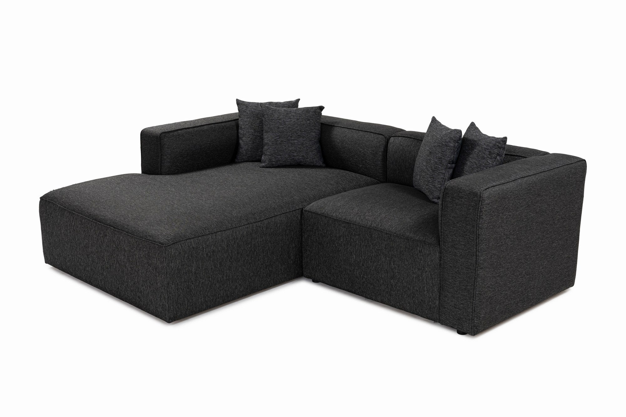 Mora – Anthracite L Shape Corner Sofa | Designer Sectional for Living Room