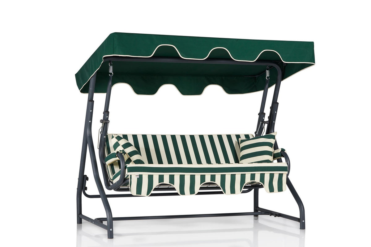 Ruta 3 Polyester Garden Swing Seat in Green, White and Black – product image 1