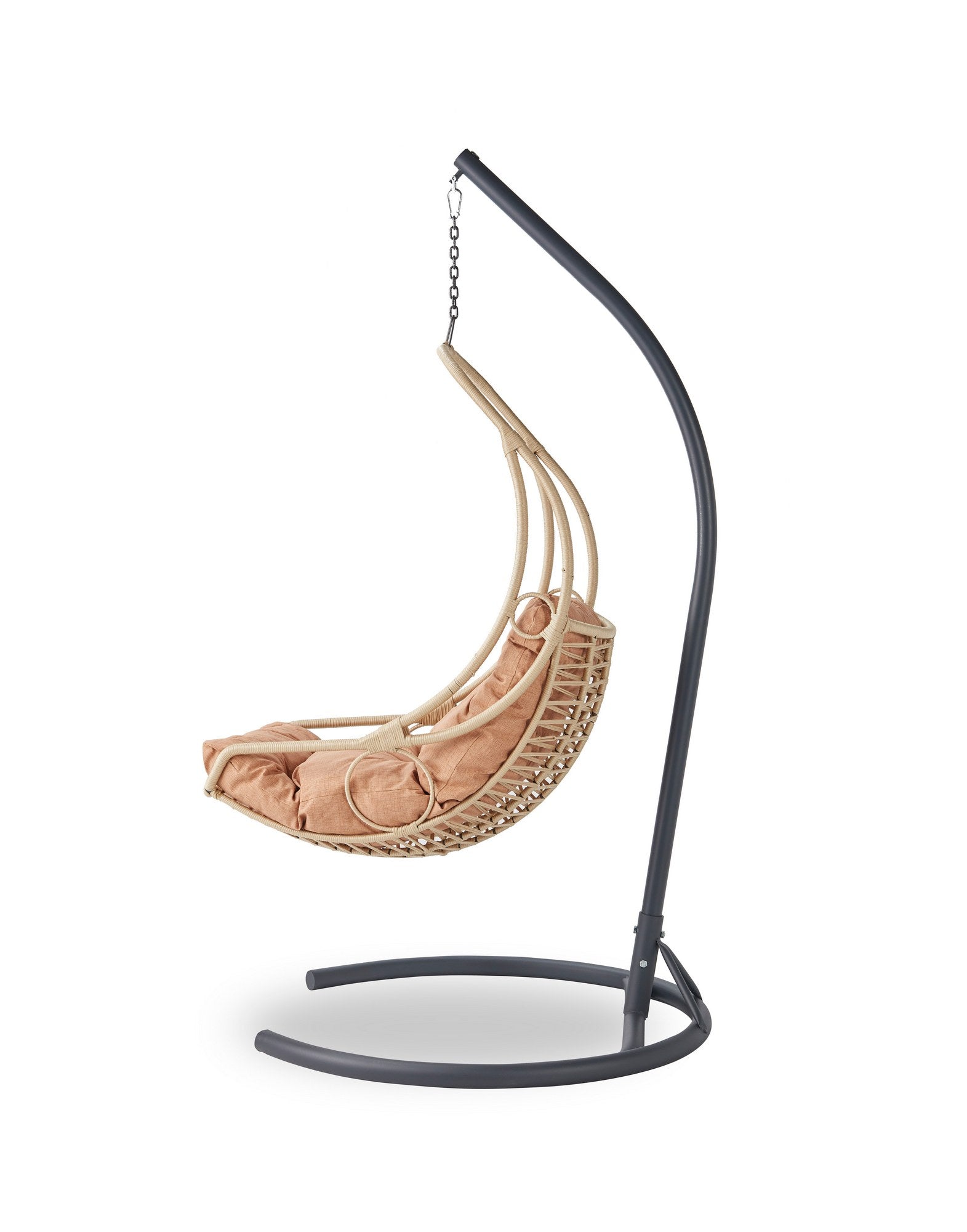 Florya Polyester Hanging Garden Swing Chair in Beige and Black – product image 3