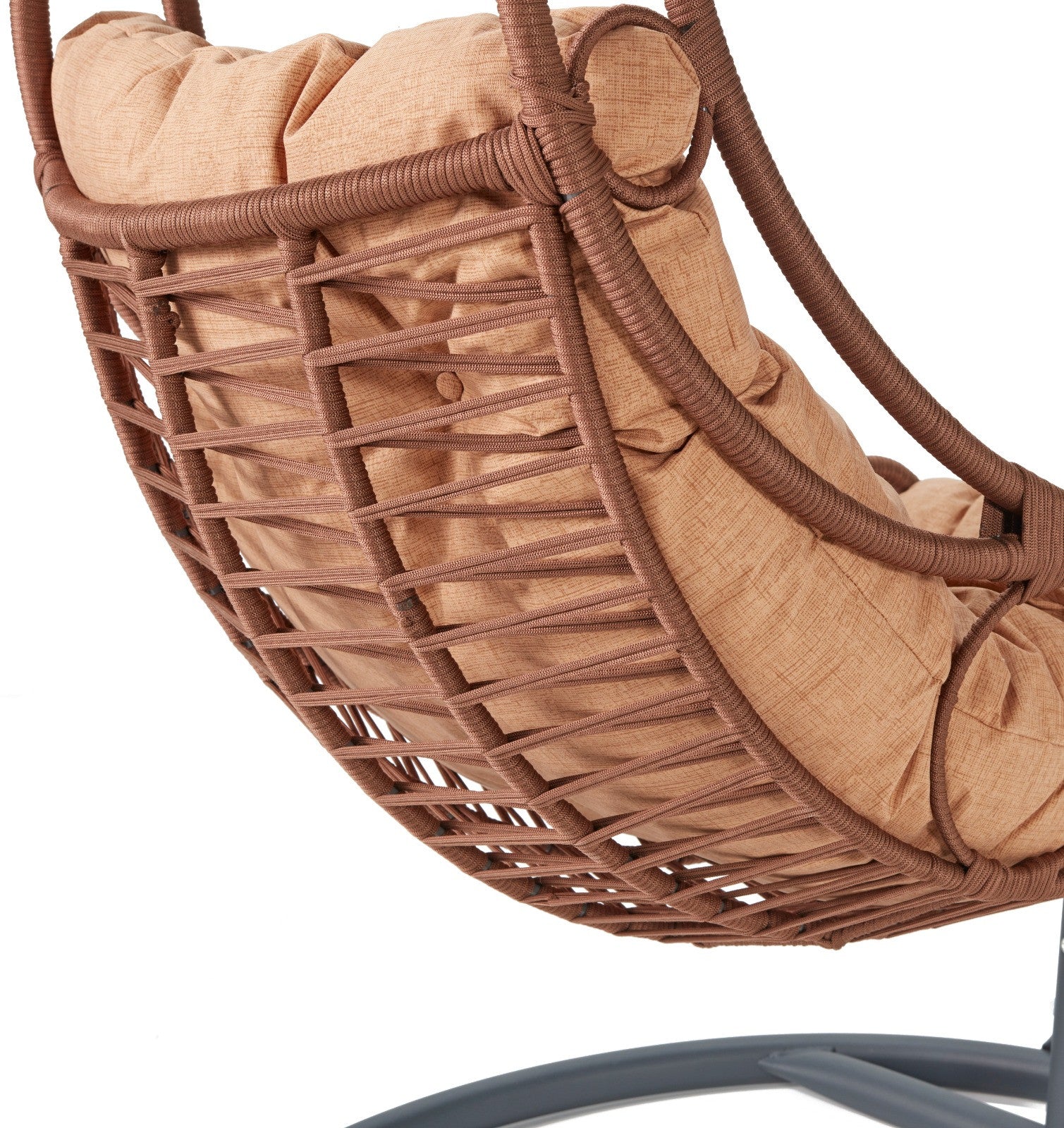 Florya Polyester Hanging Garden Swing Chair in Camel and Black – product image 3