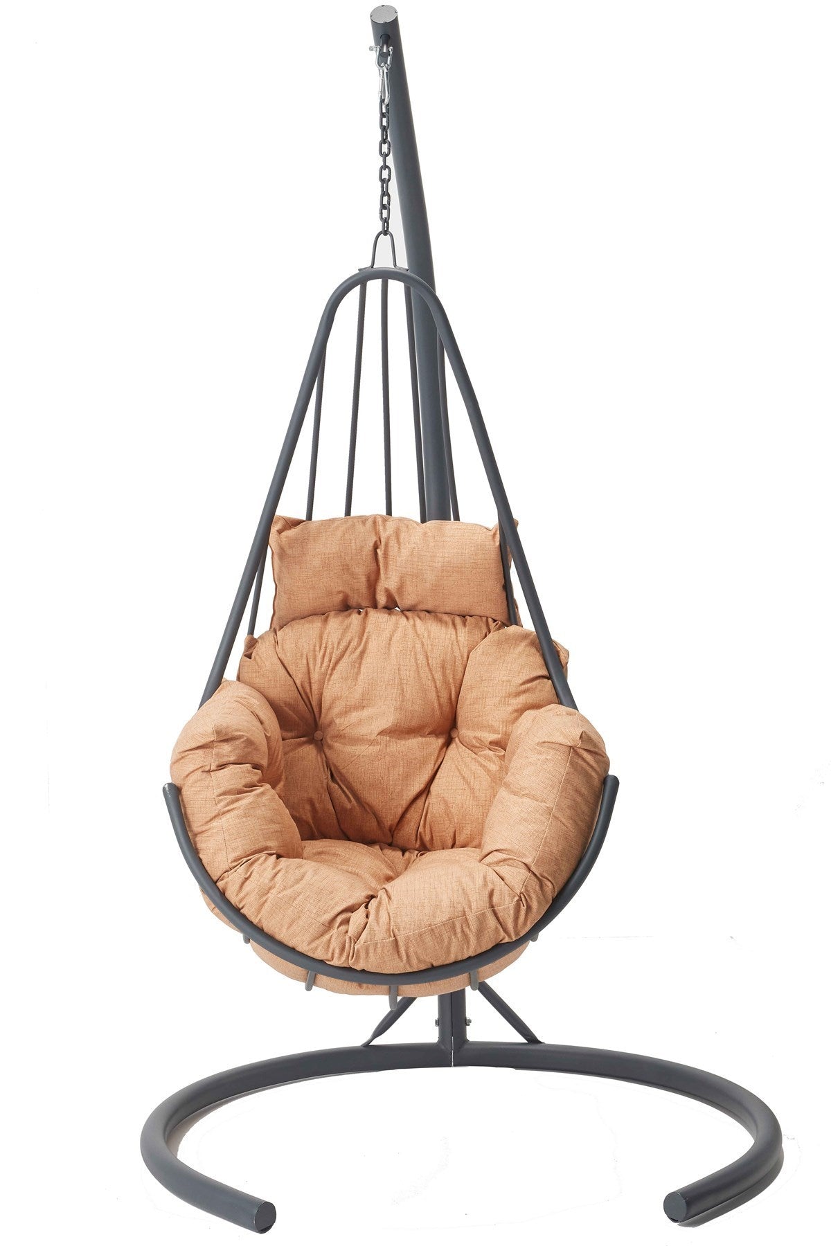 Kirlangic Garden Swing Chair in Anthracite and Beige – product image 1