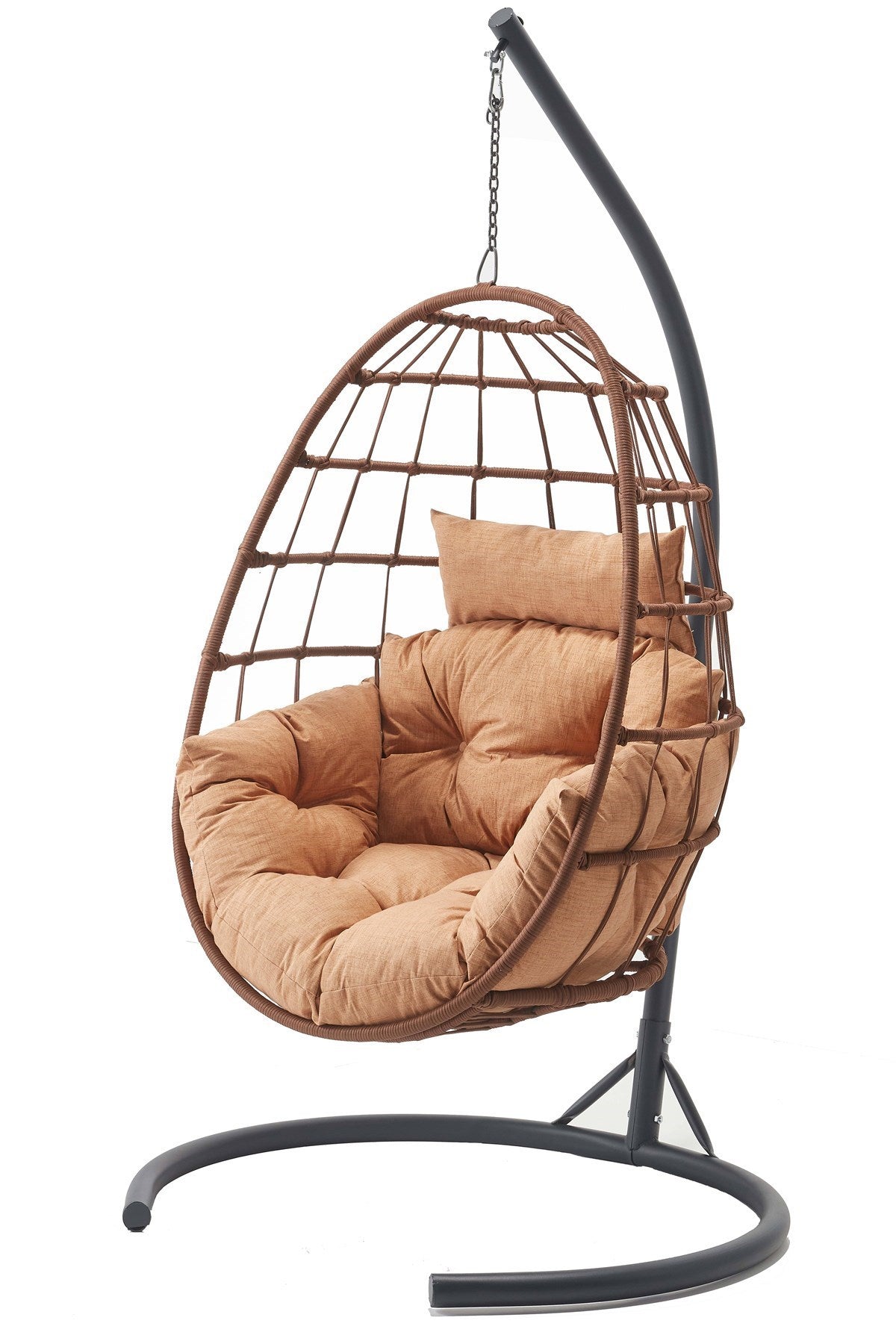 Tavus Polyester Hanging Garden Swing Chair in Cappuccino and Coffee – product image 2