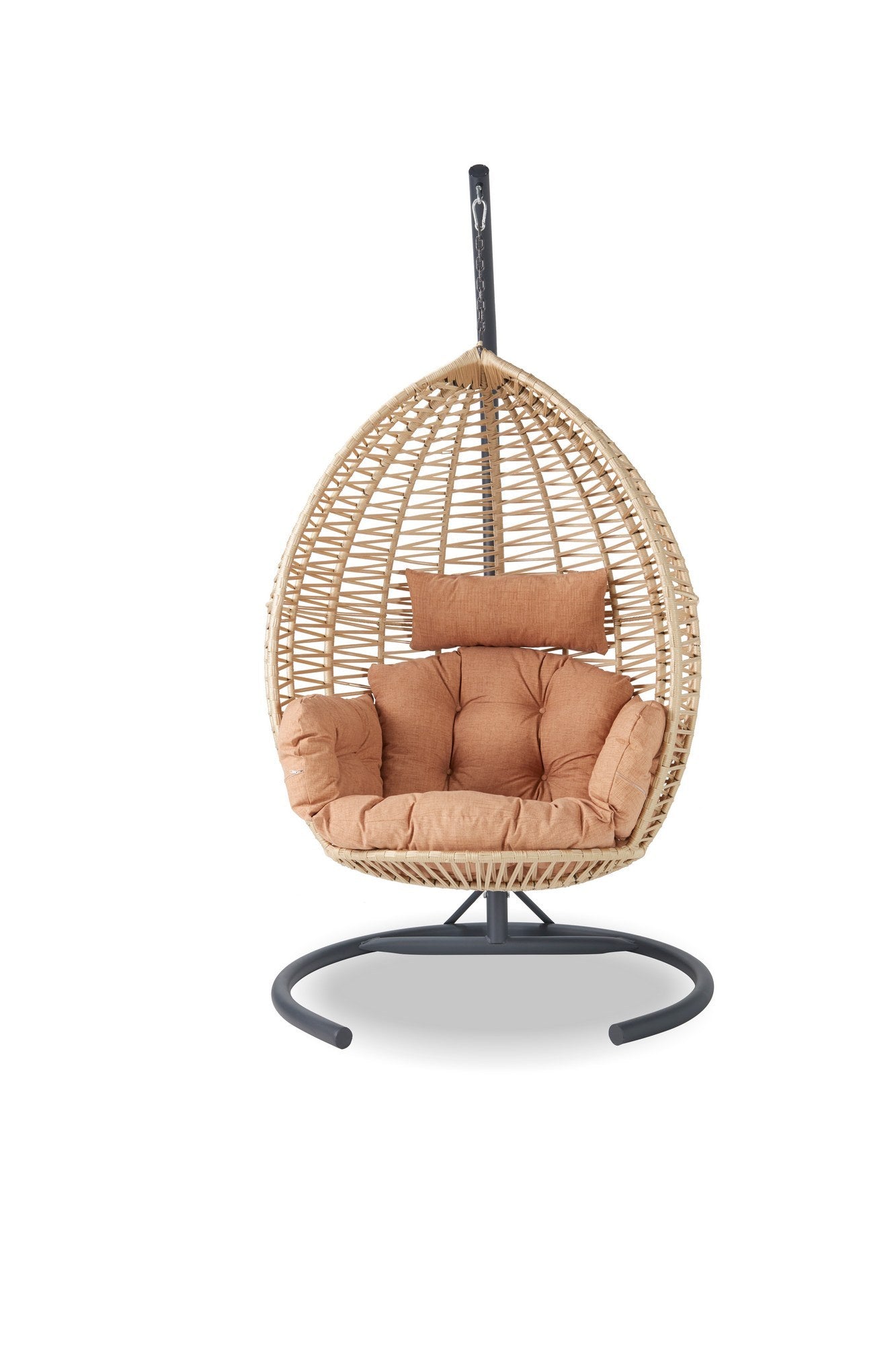 Saka 1 Metal Garden Rocking Chair in Beige and Black