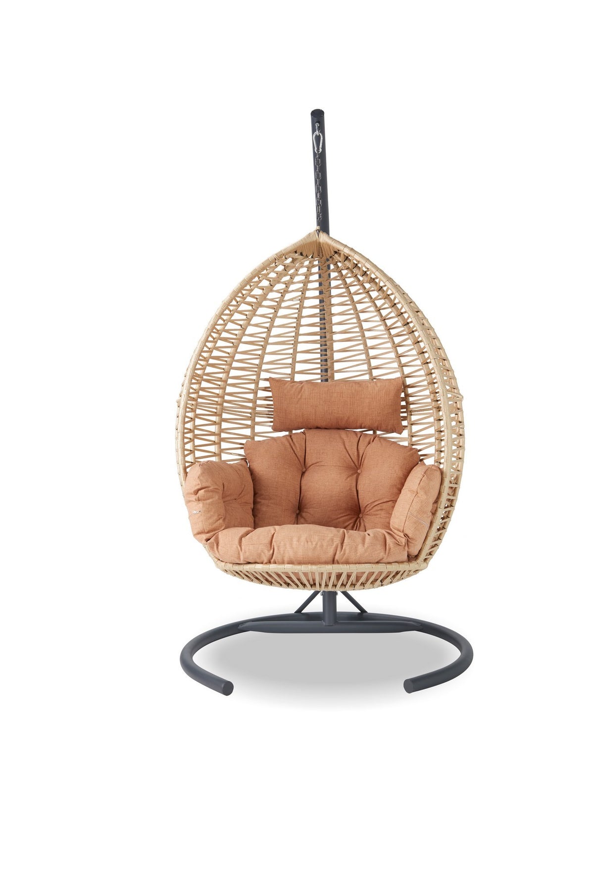 Saka 1 Metal Garden Rocking Chair in Beige and Black – product image 1