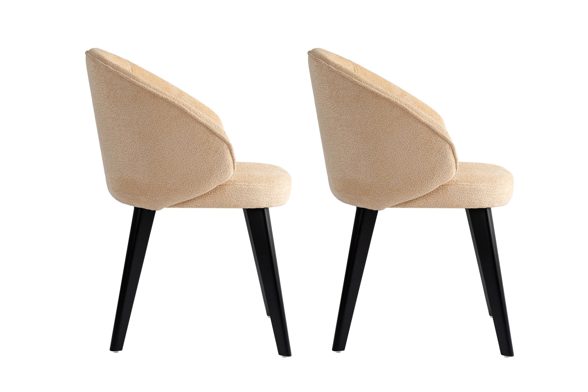 Set of 2 Bentley Dining Chairs in Beige and Black – product image 3