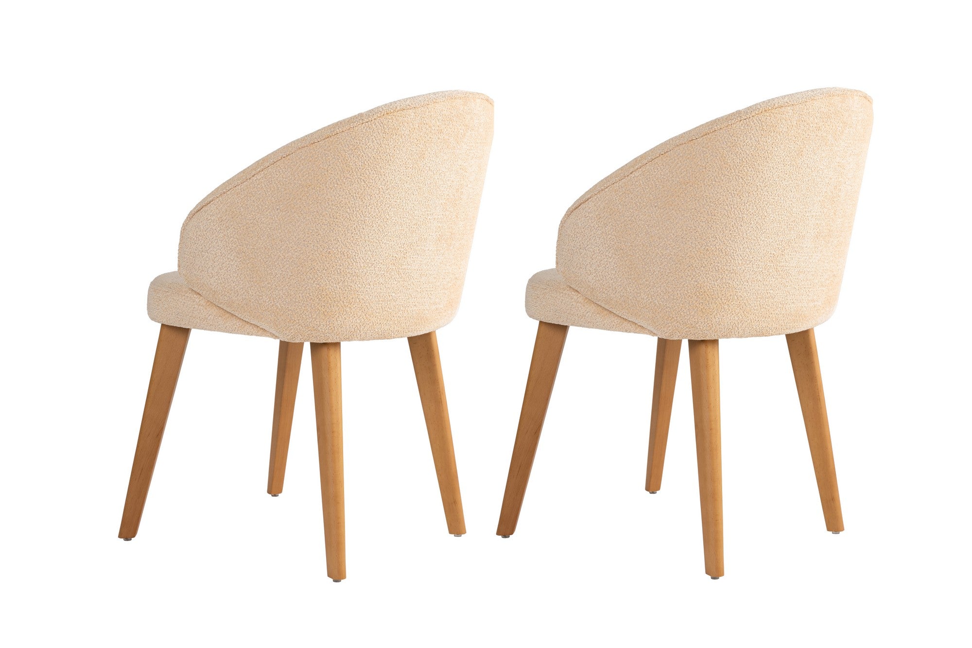 Set of 2 Bentley Dining Chairs in Beige and Dark Oak – product image 4