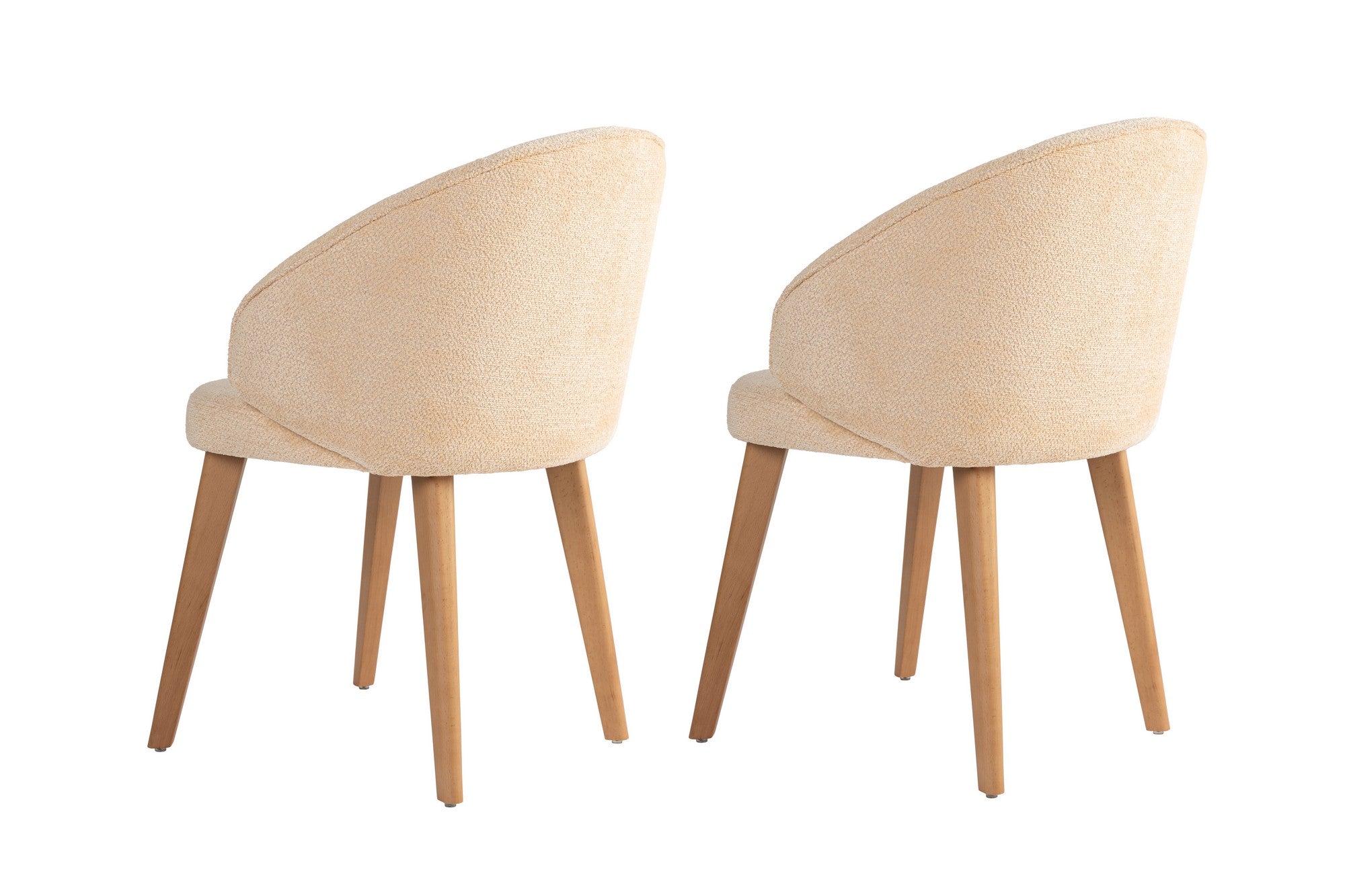 Set of 2 Bentley Dining Chairs in Beige and Light Oak – product image 4